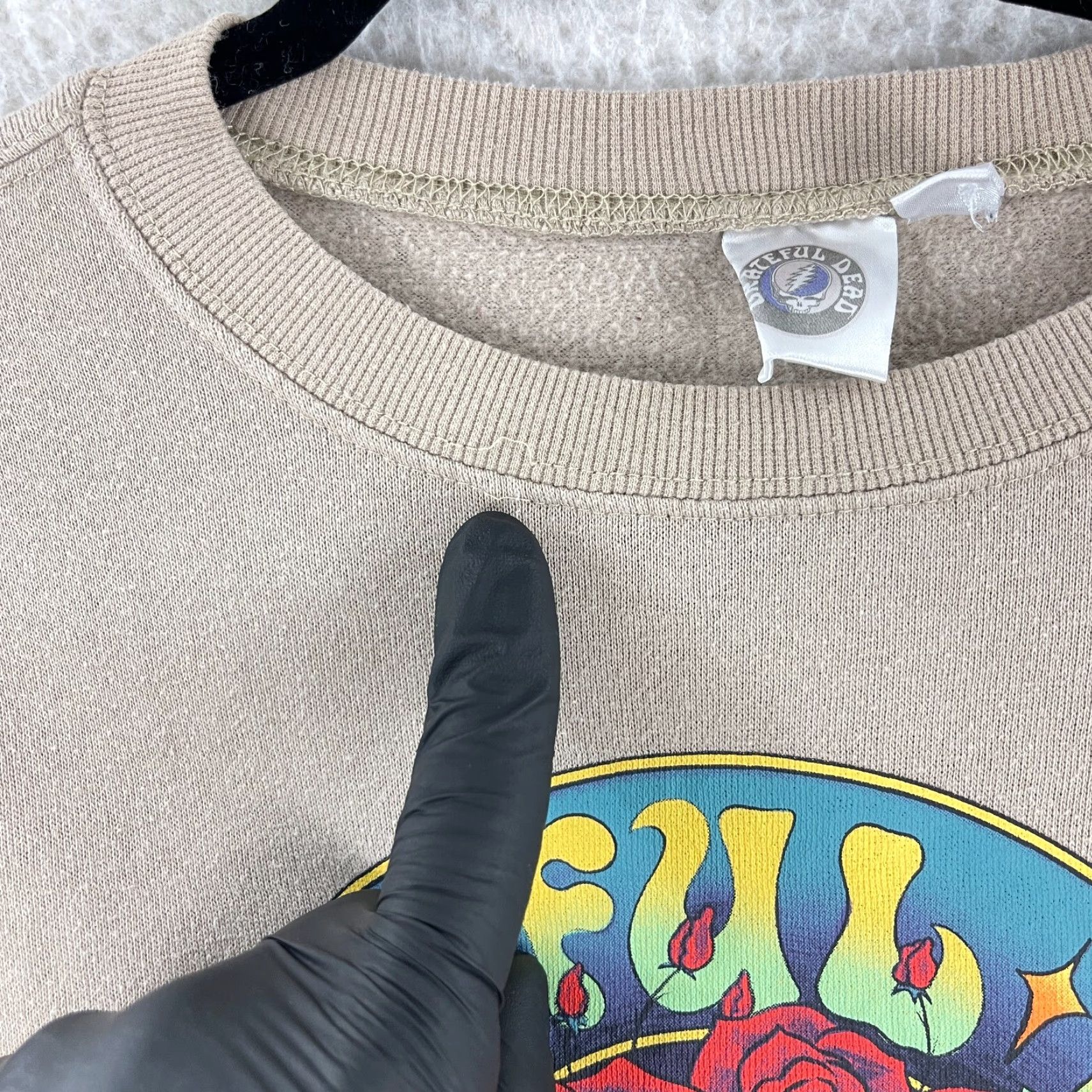 Vintage Grateful Dead Green Tie-Dye Crew Neck Sweater Womens Long Sleeve Knit XS Size XS / US 0-2 / IT 36-38 - 6 Thumbnail