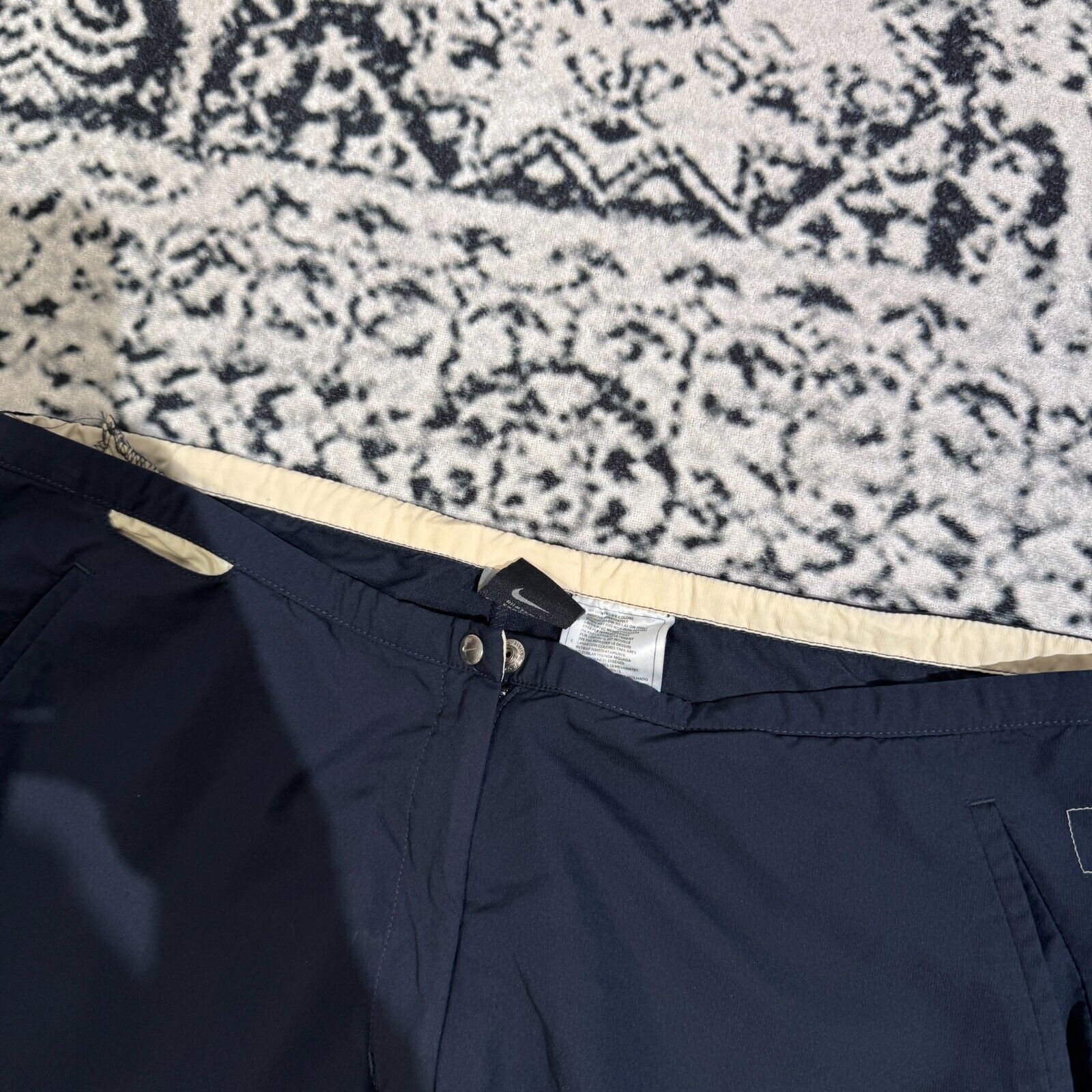 Nike × Vintage Vintage Nike Unisex Navy Polyester Trackpants Size XL Baggy Size US 35 - 4 Thumbnail