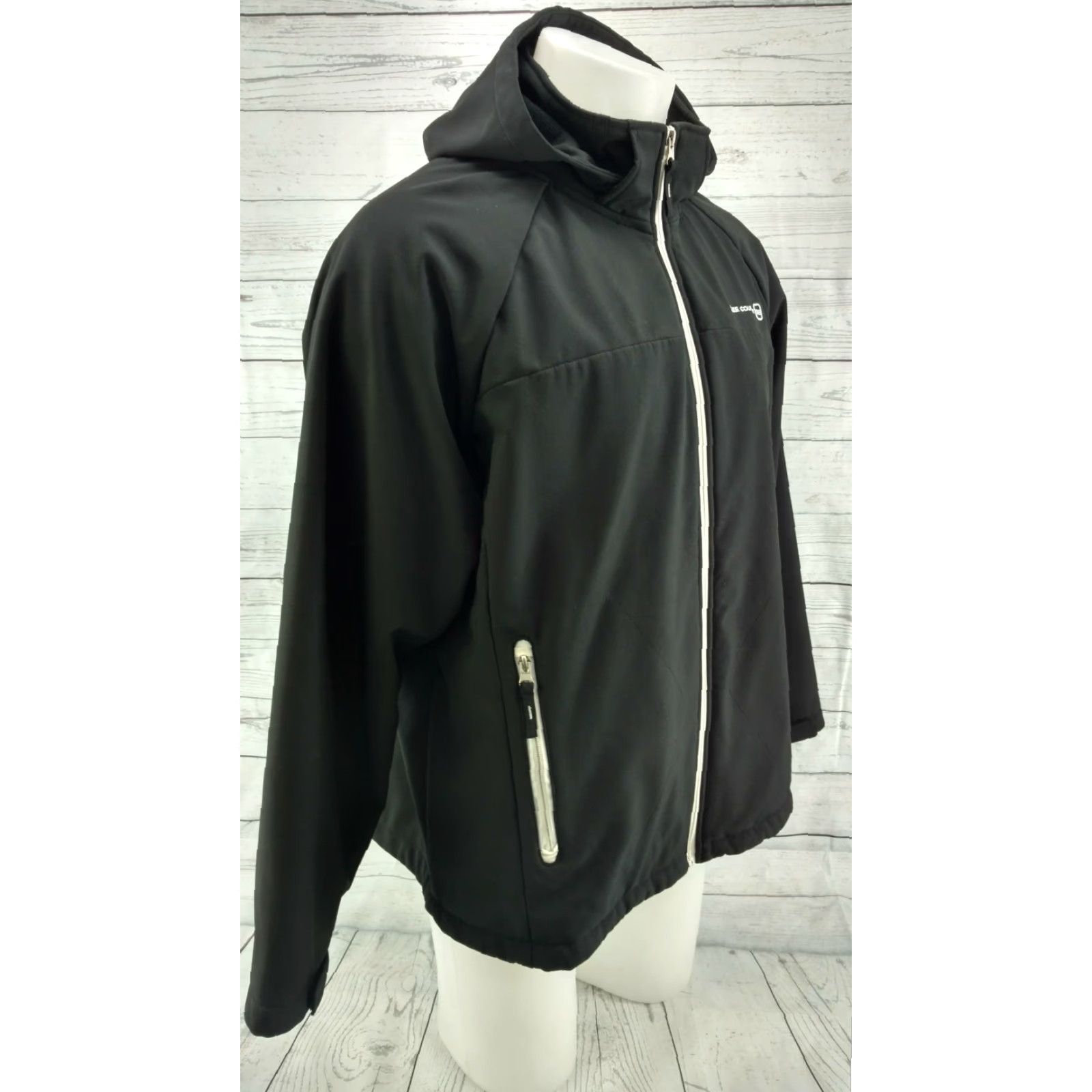 Free Country Free Country Solid Black Zip Up Hooded Jacket For Size 2XL Mens Jacket Size US XXL / EU 58 / 5 - 4 Thumbnail