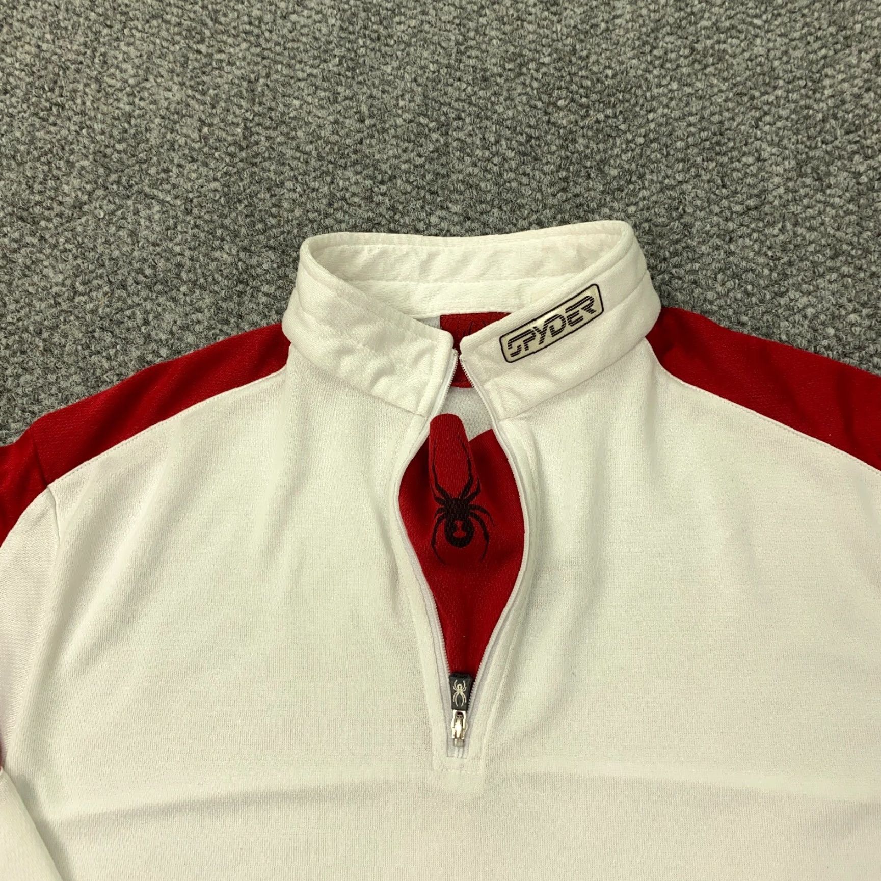 Spyder Spyder Pullover Womens Size 10 White 1/4 Zip Mock Neck Activewear Embroidered Classic Athletic Shirt Size L / US 10 / IT 46 - 2 Thumbnail