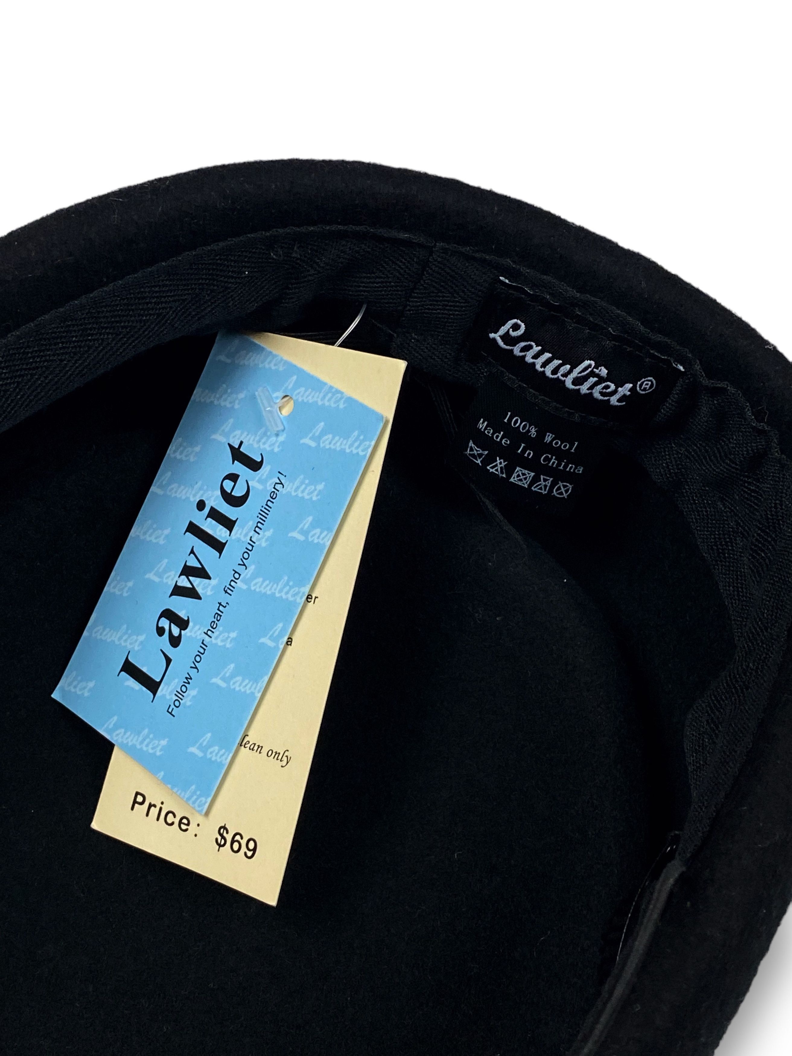 Hysteric Glamour Vintage LAWLIET Ladie's Black Wool Luxury Bow Hat M754 Size ONE SIZE - 6 Thumbnail