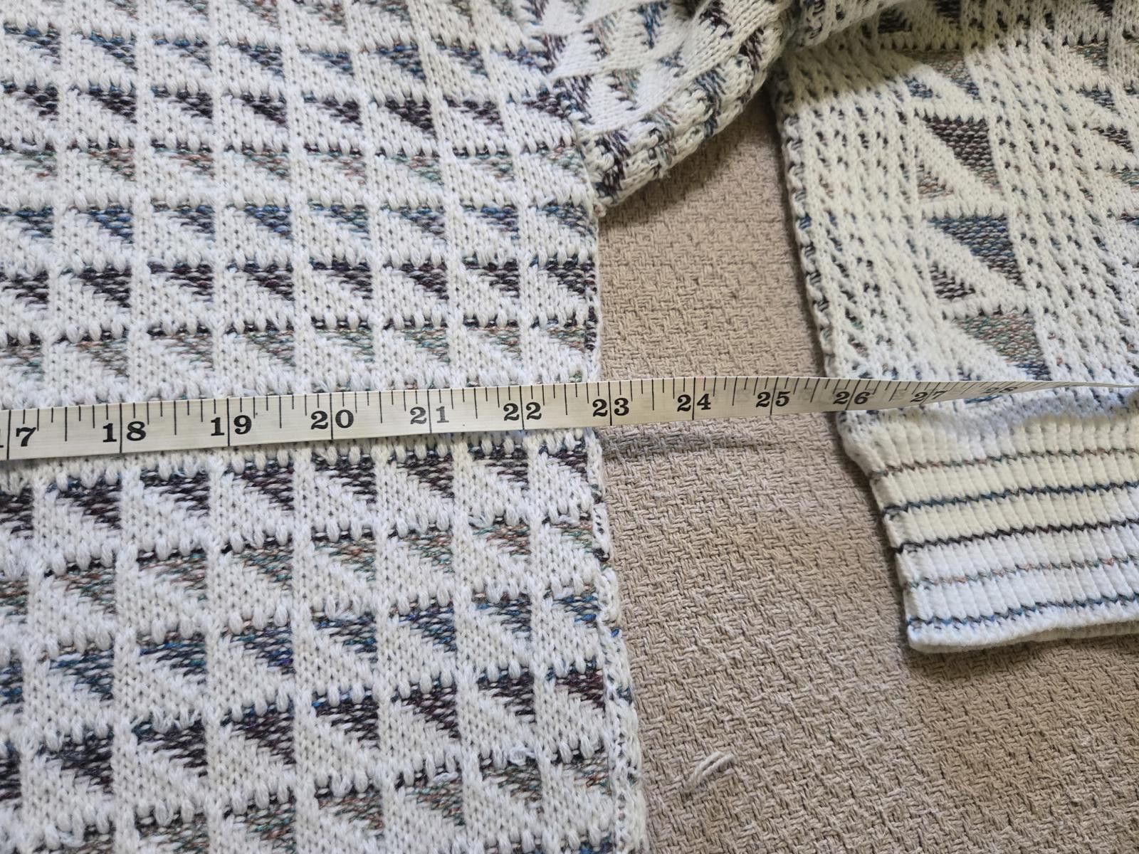Lavane Lavane Sweater L | Geometric Textured Knit Pullover Size US L / EU 52-54 / 3 - 6 Thumbnail