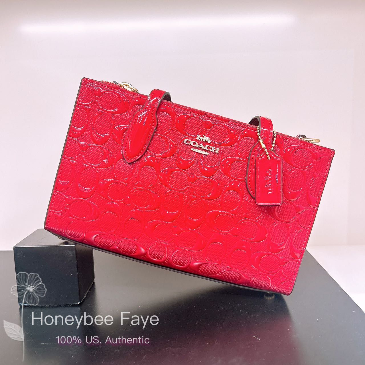 Coach Nina Small Tote Bag In Signature Leather CV400 Size ONE SIZE - 3 Thumbnail