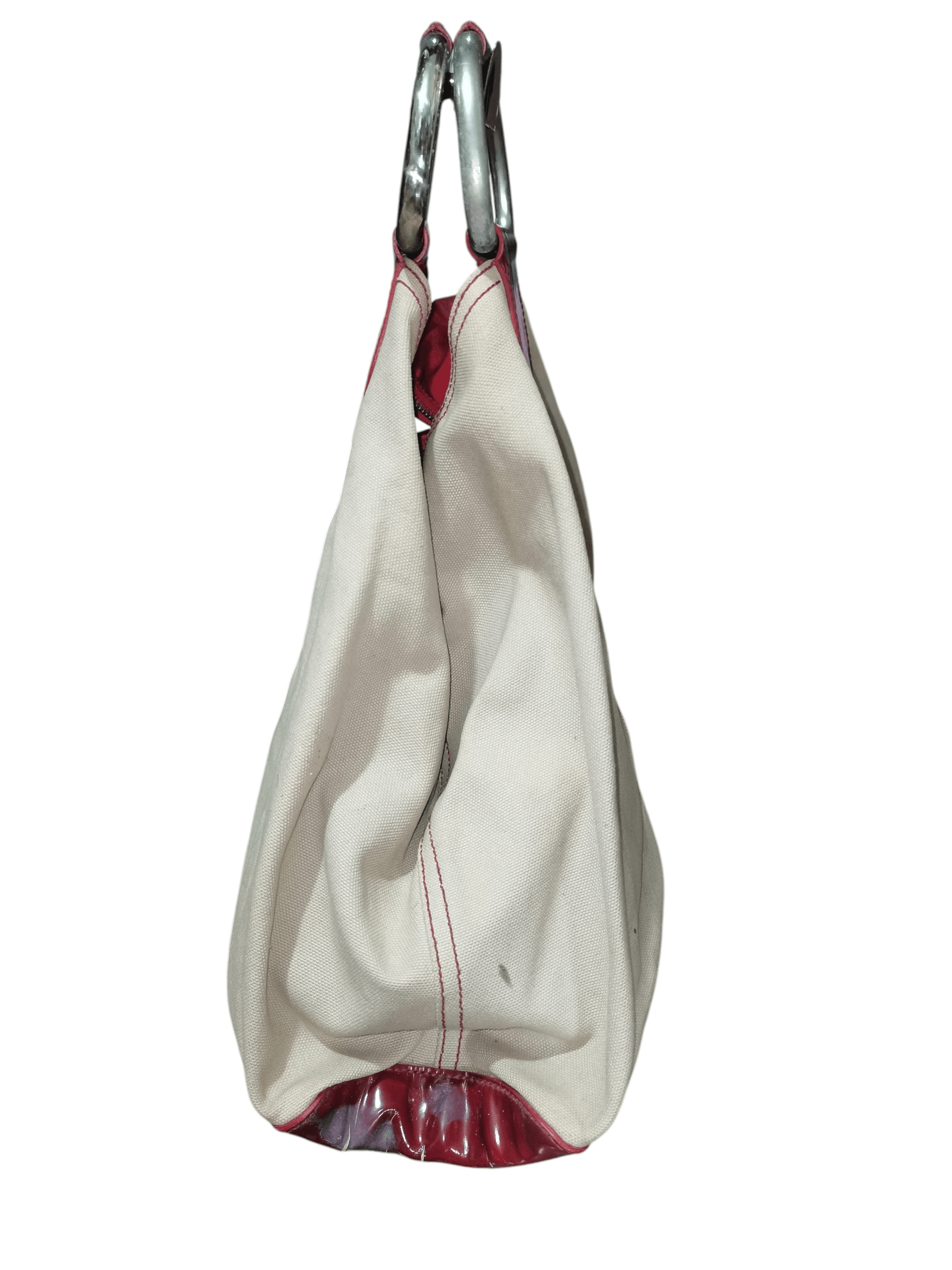 Prada Prada beige canvas metal loop tote bag vintage 2003 rare Size ONE SIZE - 9 Thumbnail