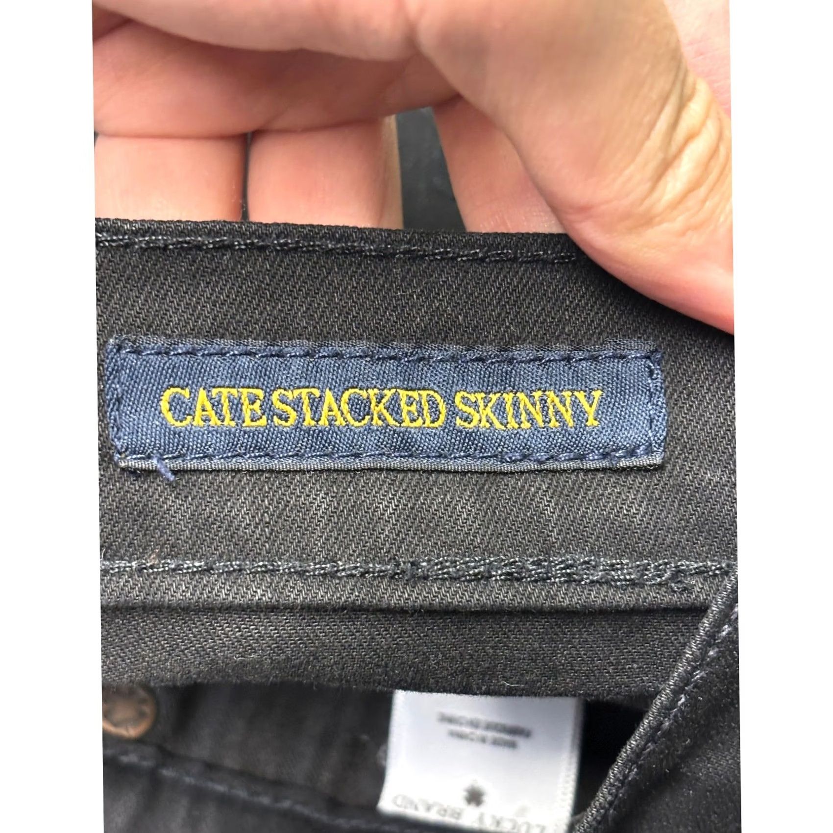 Lucky Brand Lucky Brand Cate Stacked Skinny Jeans Womens 12/31 W34XL30 Black Denim 7W11560 Size 24" / US 00 / IT 34 - 6 Thumbnail