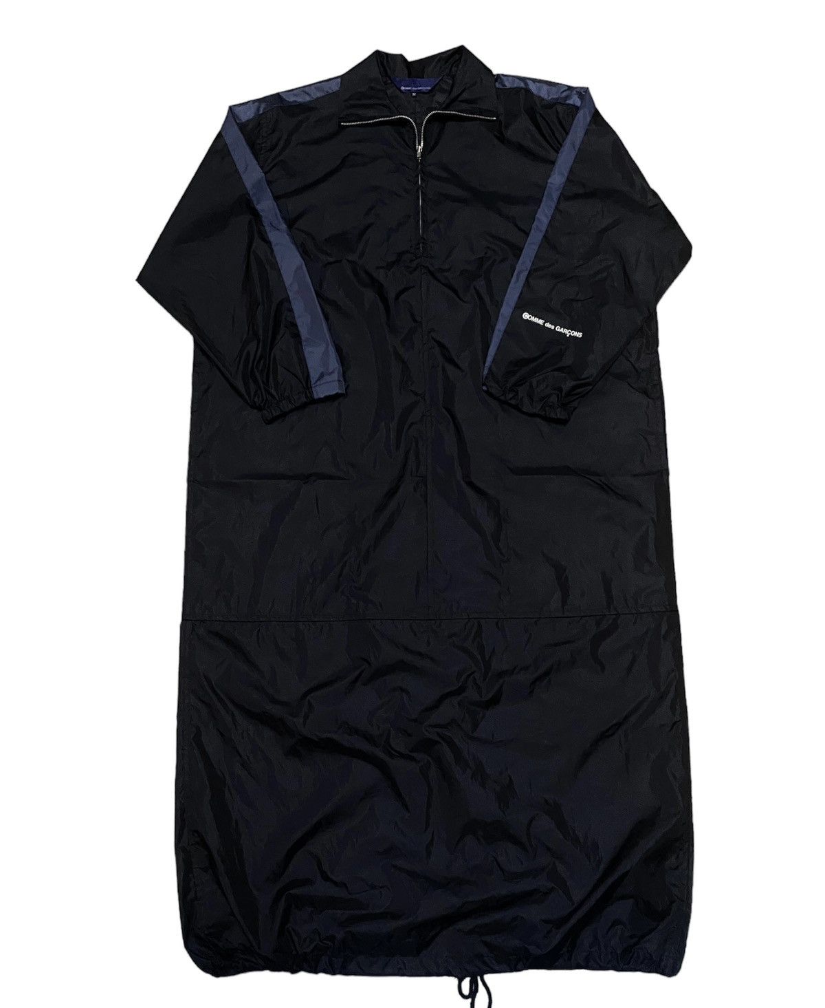 Vintage AD 1993 Comme Des Garcons CDG Half Zipper Raincoat