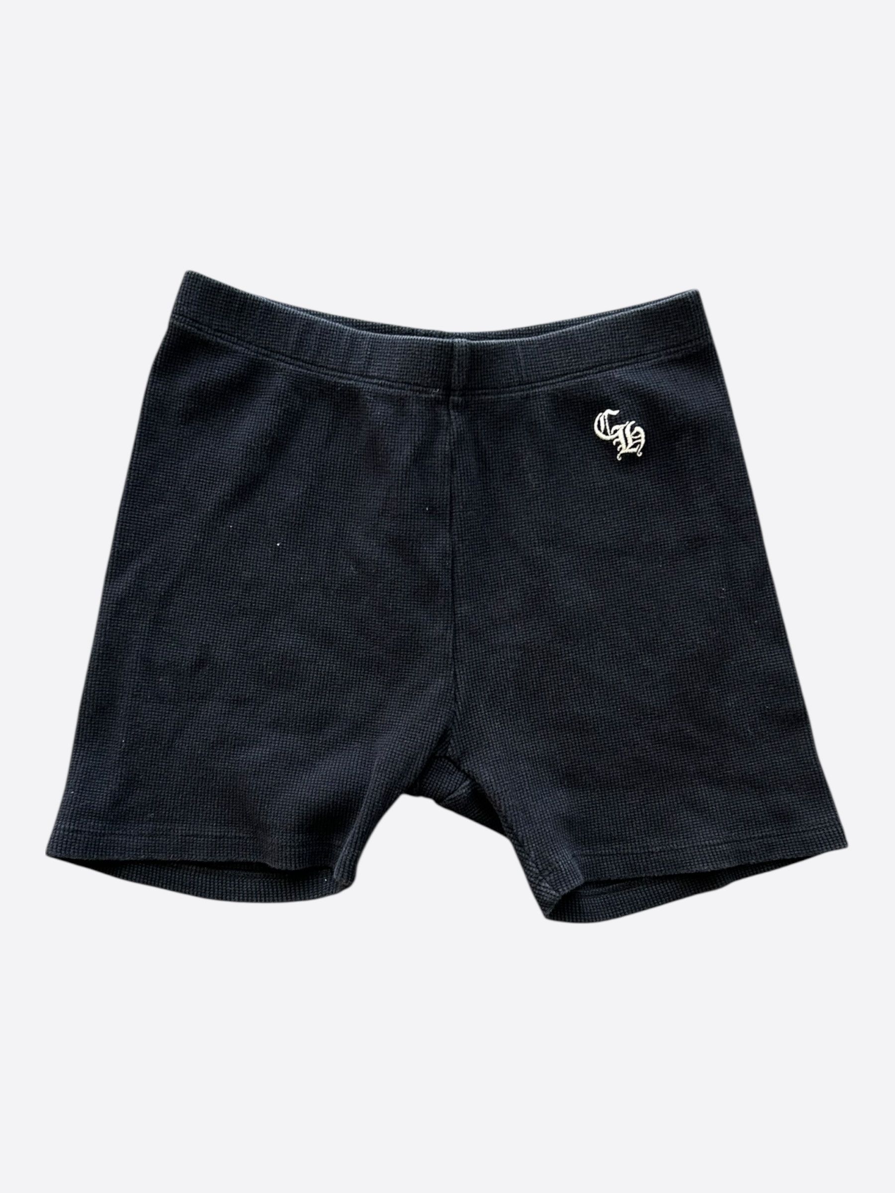 Black & White CH Logo Embroidered Thermal Women's Shorts