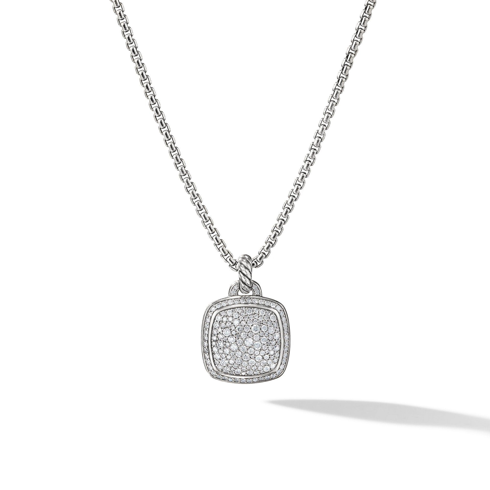 David Yurman o1w1db10525 D12486D Pendant in Silver with Pave Diamond Size ONE SIZE - 1 Thumbnail