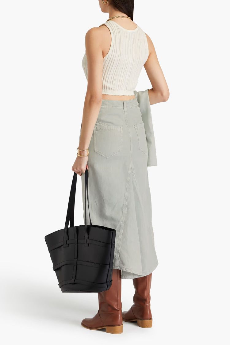 Brunello Cucinelli o1y0725 Maxi Skirt in Sage Green Size 27" / US 4 / IT 40 - 3 Thumbnail