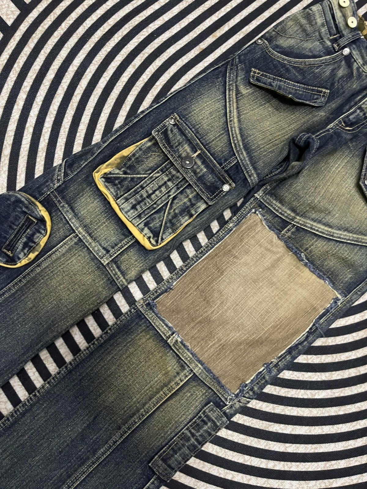 If Six Was Nine 2000s JEANS DE ART WASHABLE MULTIPOCKET JEANS RARE Size US 29 - 5 Thumbnail