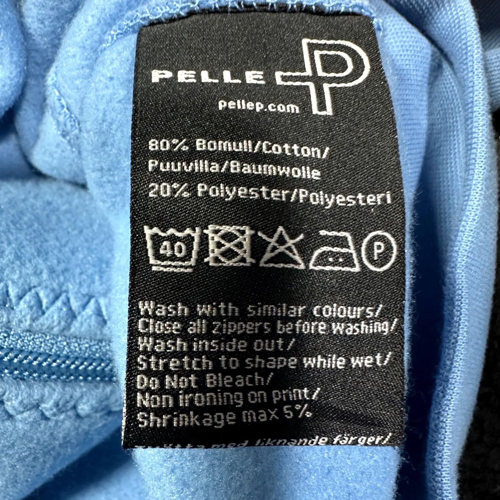 Pelle Pelle Pelle P Hoodie Womens XS Blue Knit Full Zip Pockets Logo Size XS / US 0-2 / IT 36-38 - 7 Thumbnail