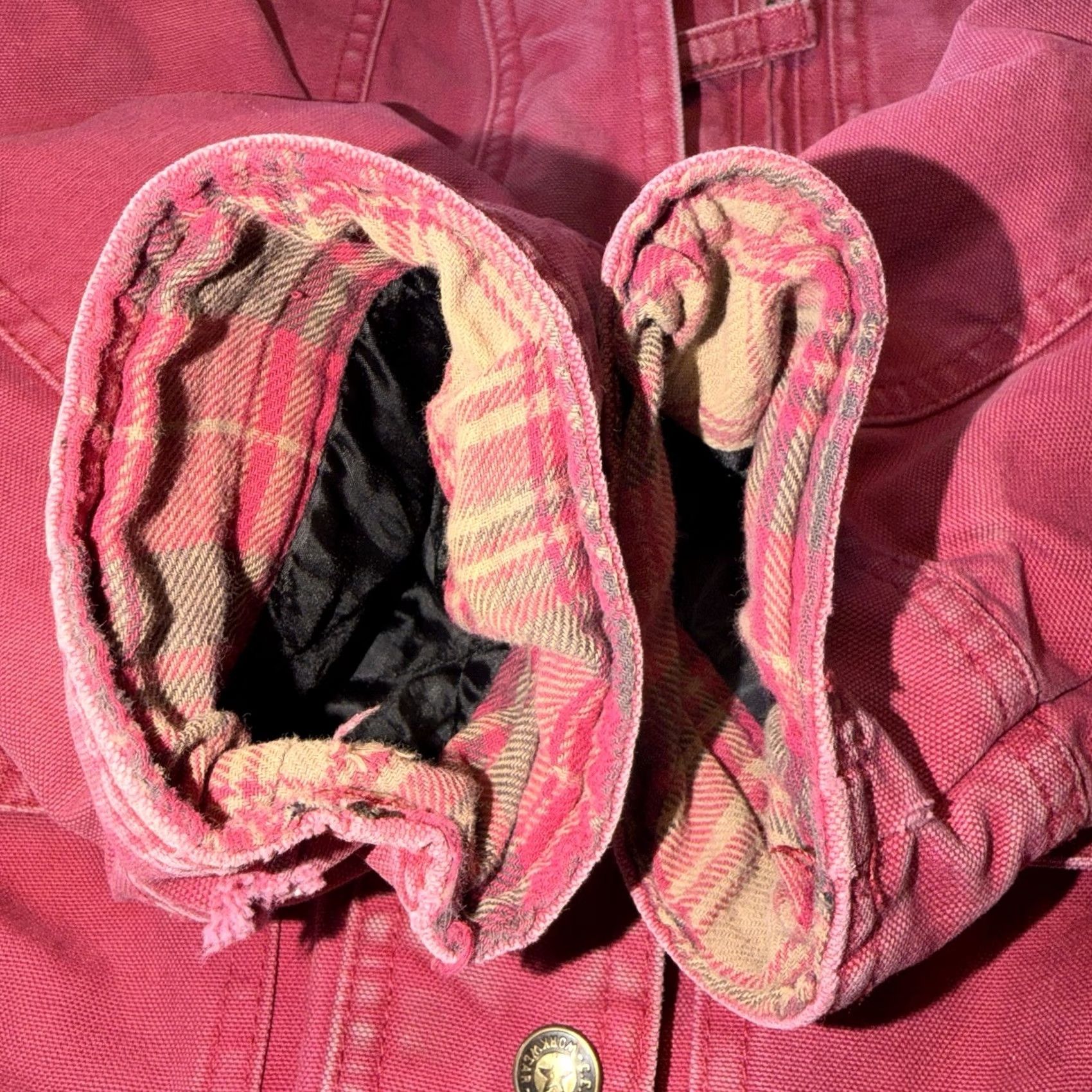 Vintage VINTAGE C.E. SCHMIDT WORKWEAR Red Canvas Jacket Coat Small Removable Hood Womens Jacket Size S / US 4 / IT 40 - 6 Thumbnail