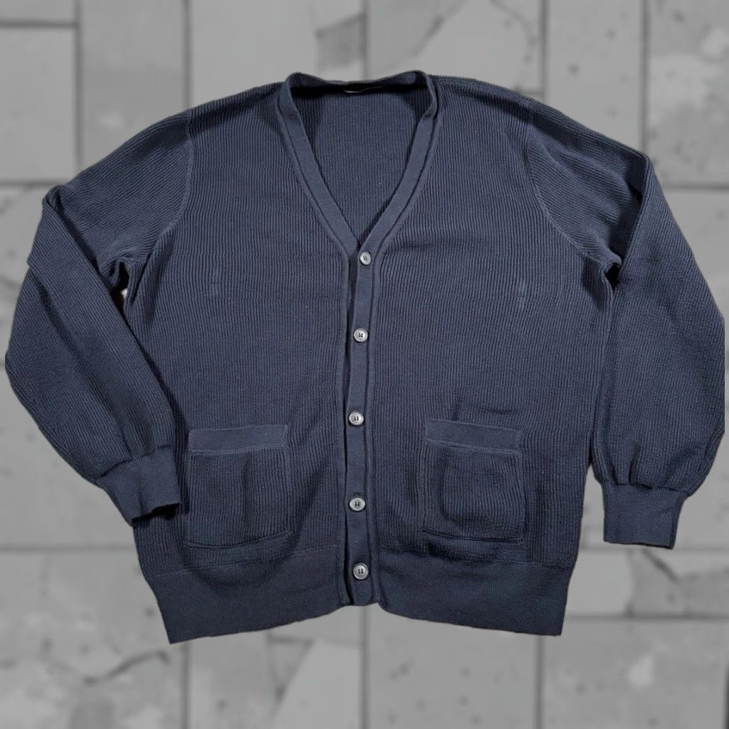 J.CREW Cardigan Sweater Mens XL Blue V-Neck Pockets 5 Button Lightweight Knit Shirt?