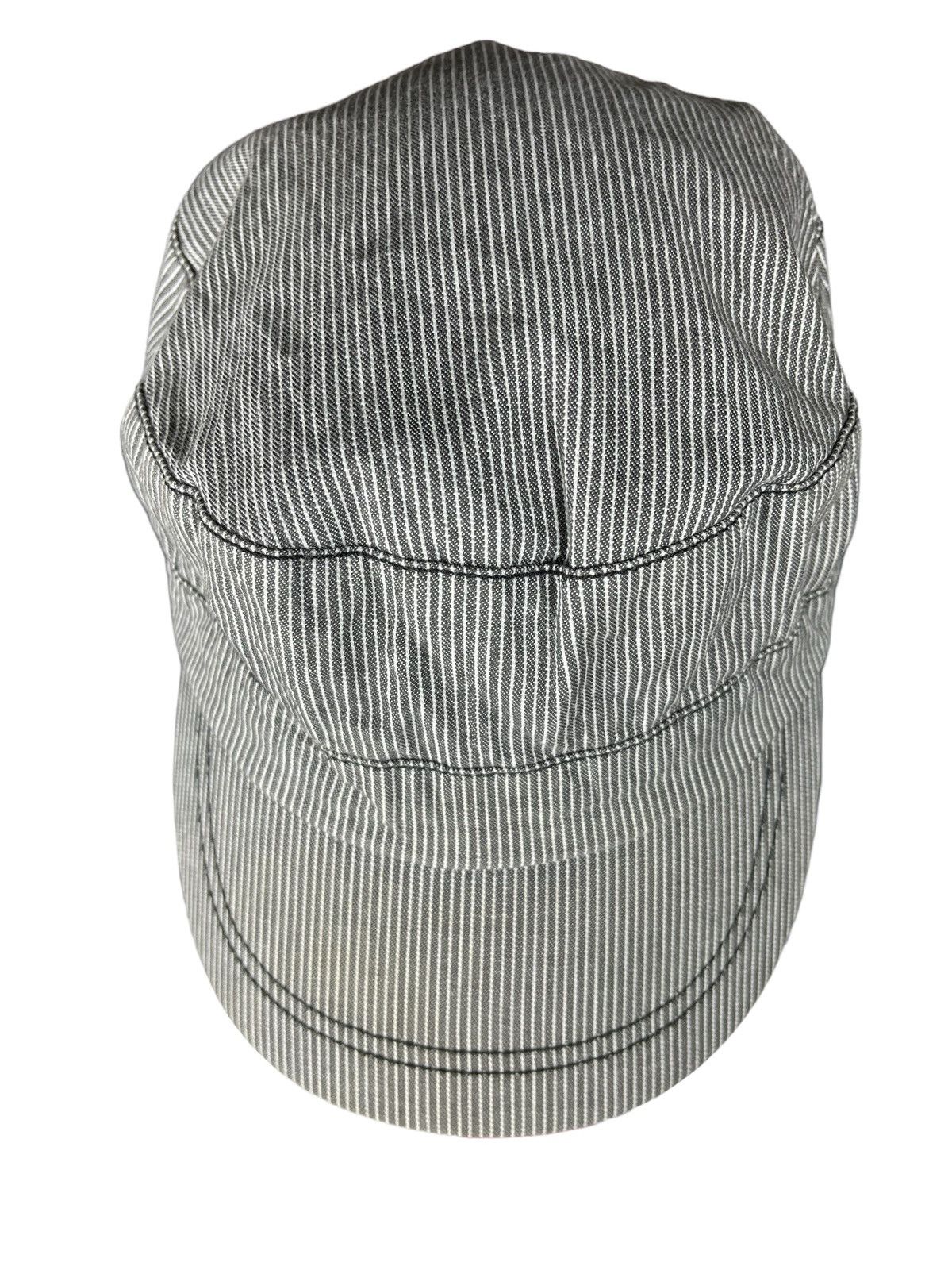 Garment Reproduction of Workers × Japanese Brand Back Number Hickory Stripes Japanese Workwear Streetwear Cap Size ONE SIZE - 2 Thumbnail