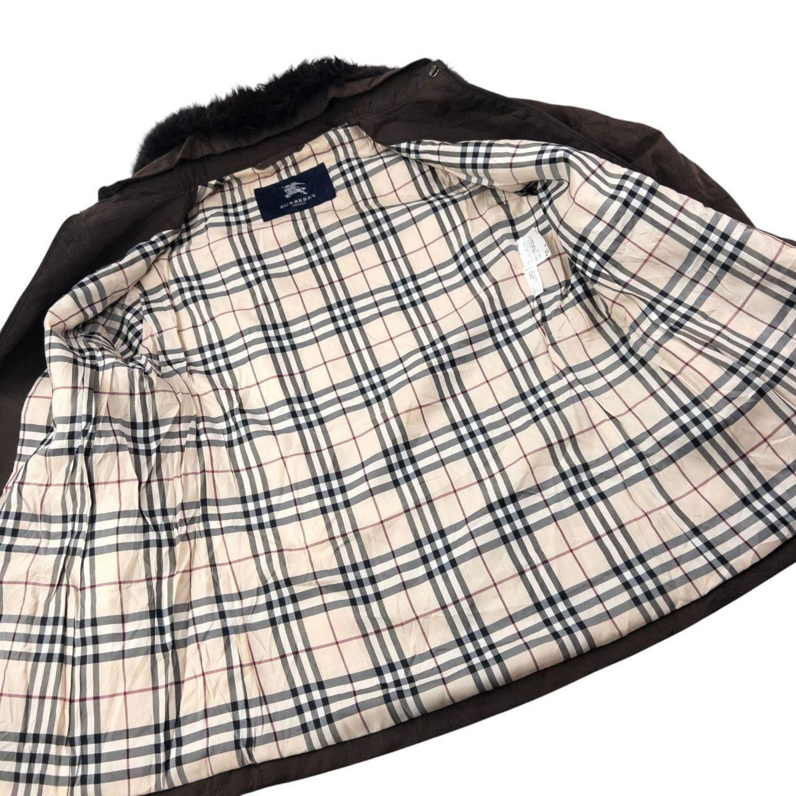 Burberry Vintage 2000s Burberry Nova Check Lined Fur Collar Jacket L Size US L / EU 52-54 / 3 - 5 Thumbnail