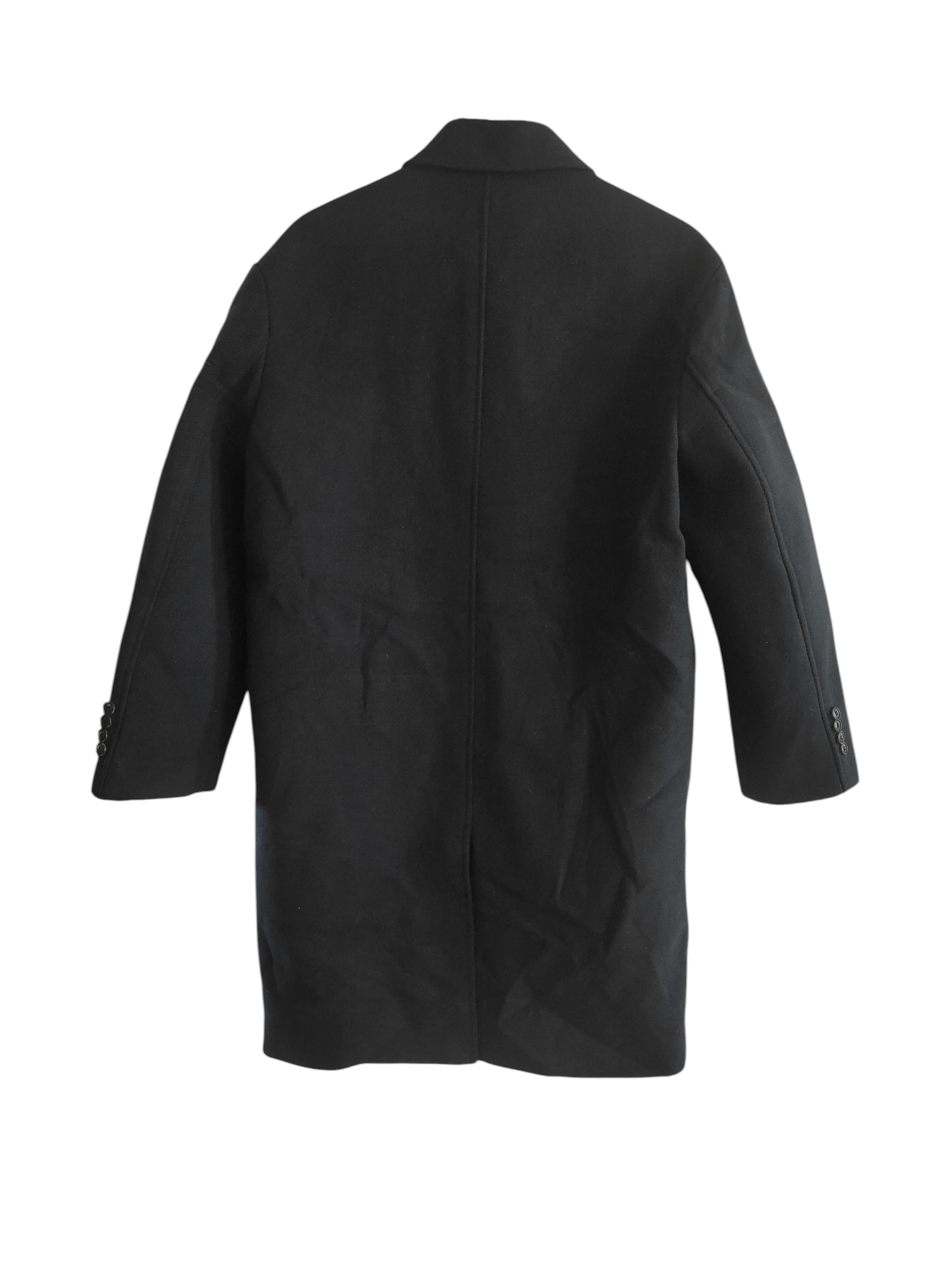 AMI Paris Double-Breasted Wool Mens Coat Navy Blue