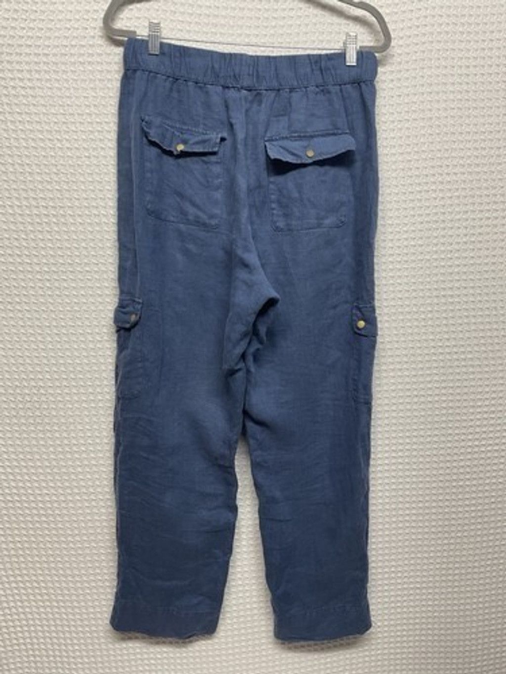Other C&C California Blue 100% Linen Pull On Cargo Pants Women L Size 30" / US 8 / IT 44 - 7 Thumbnail