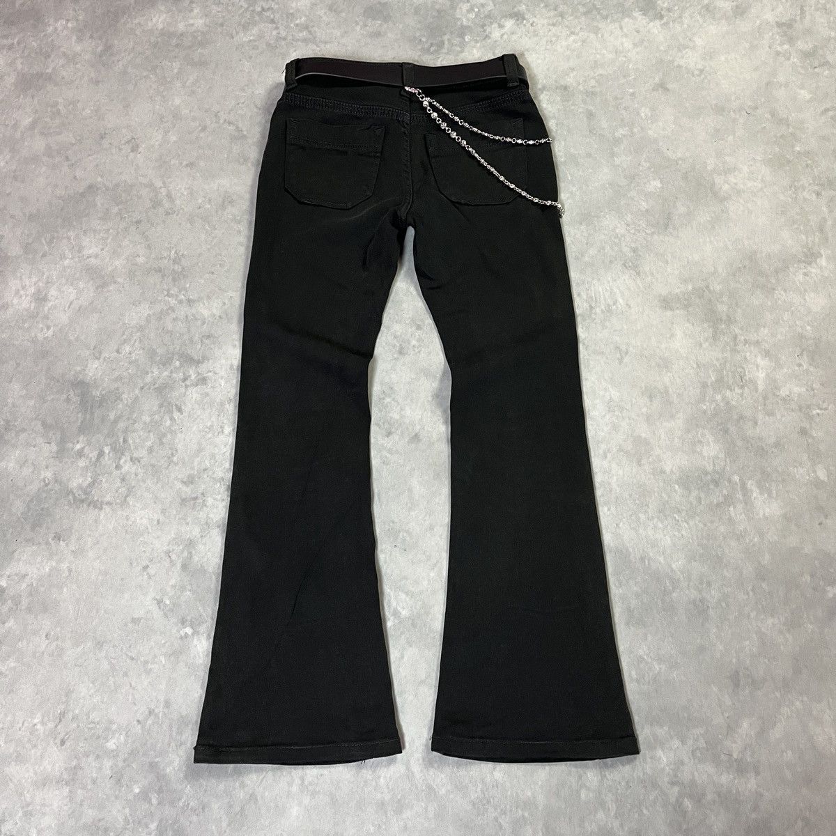 Japanese Brand Gothic Flare Punk Pants - Rockstar Fit Opium y2k Ifsix Style Size 26" / US 2 / IT 38 - 6 Thumbnail