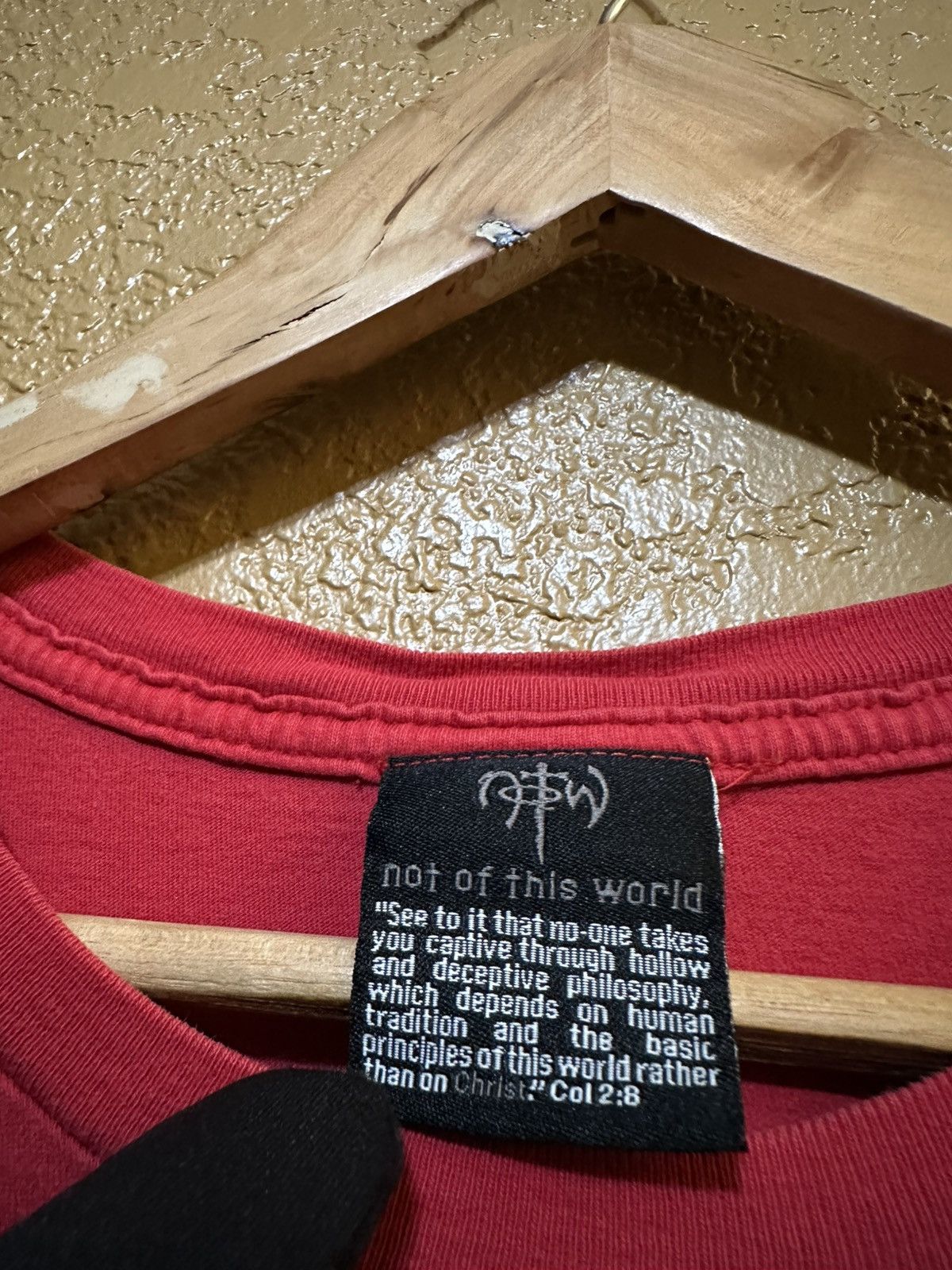 Vintage 🕊️ Vintage Jesus MARK 13:13 Not of This World T Shirt Size US L / EU 52-54 / 3 - 4 Thumbnail
