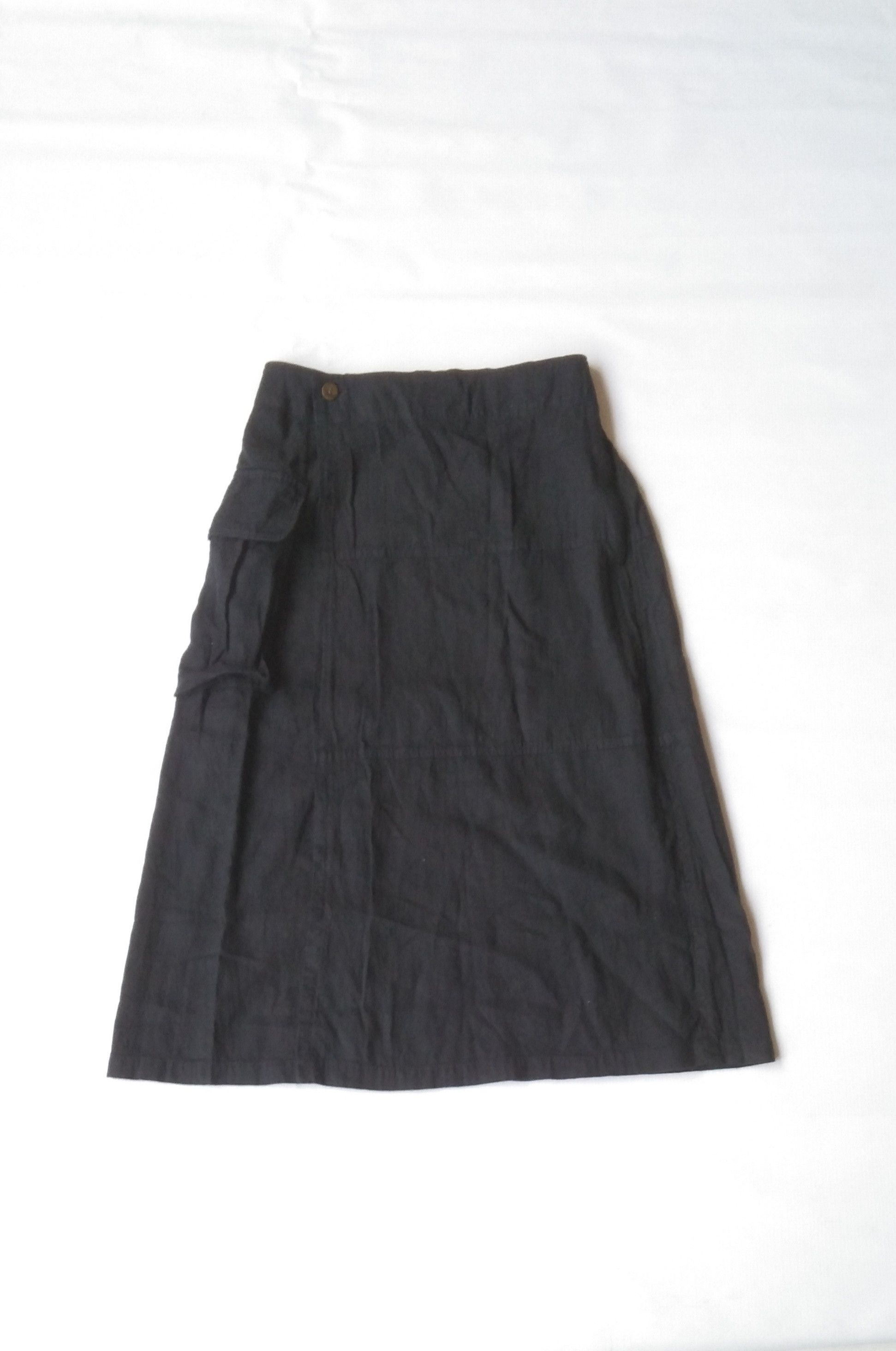 Designer × Issey Miyake Plantation single pocket linen skirt Size 29" - 1 Thumbnail