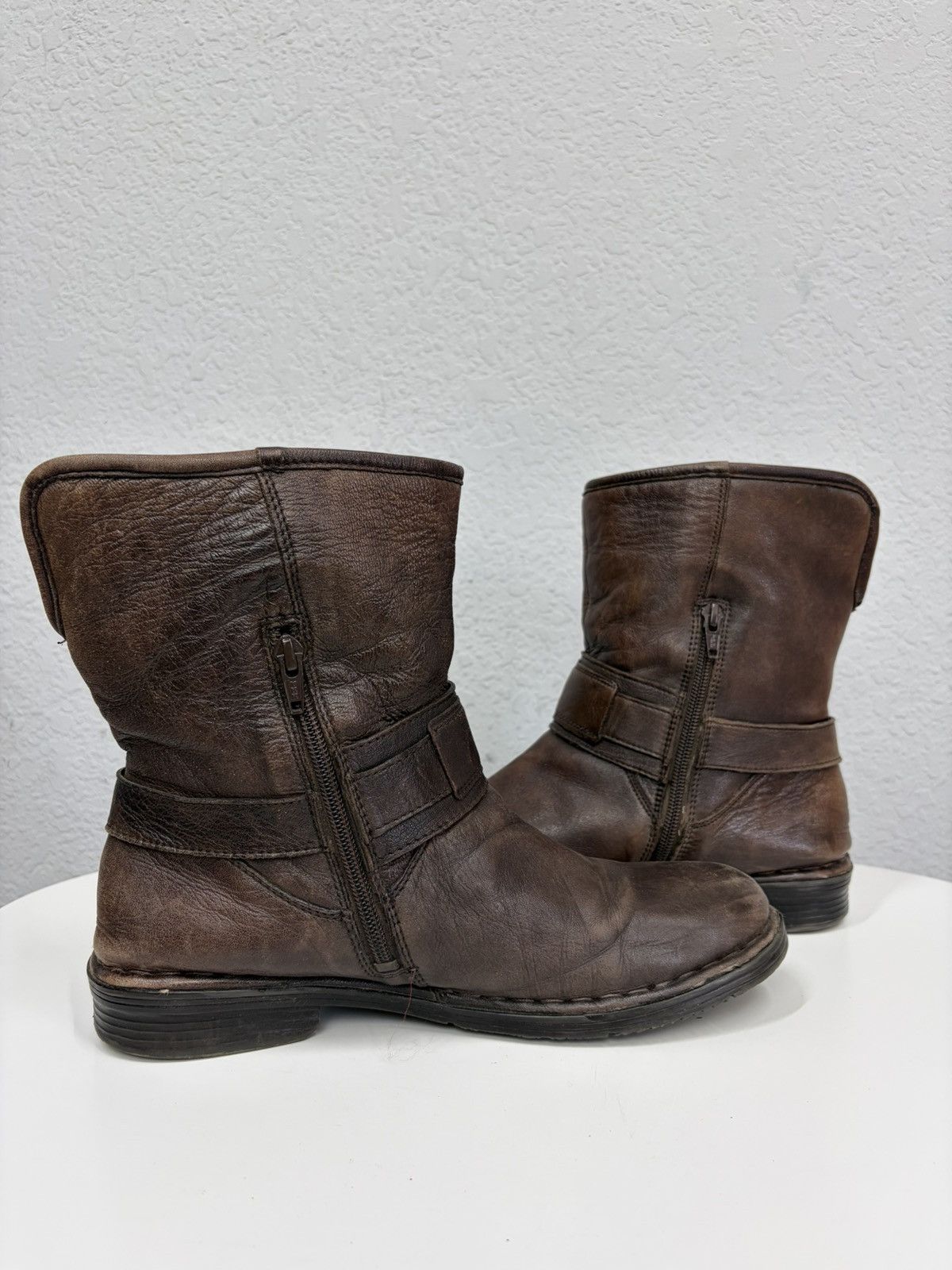 A.S.98 Vintage Like Maison Margiela Belted Leather Biker Boots 00s Size US 8 / EU 41 - 11 Thumbnail