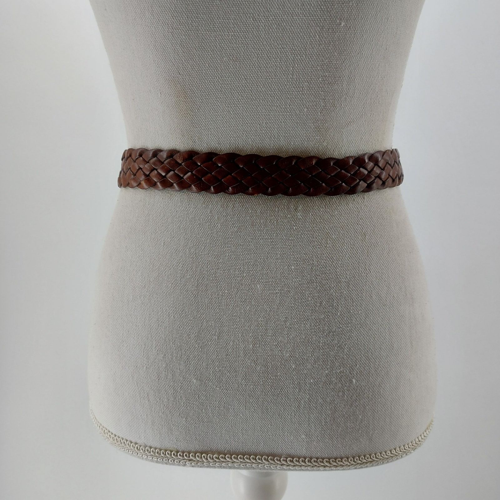 Other NY & CO Women's Brown Braided Belt Gold Buckle Large Size ONE SIZE - 2 Thumbnail