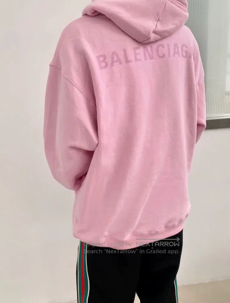 Balenciaga Balenciaga Pink Embroidered Letter Hoodie Size US XS / EU 42 / 0 - 2 Thumbnail