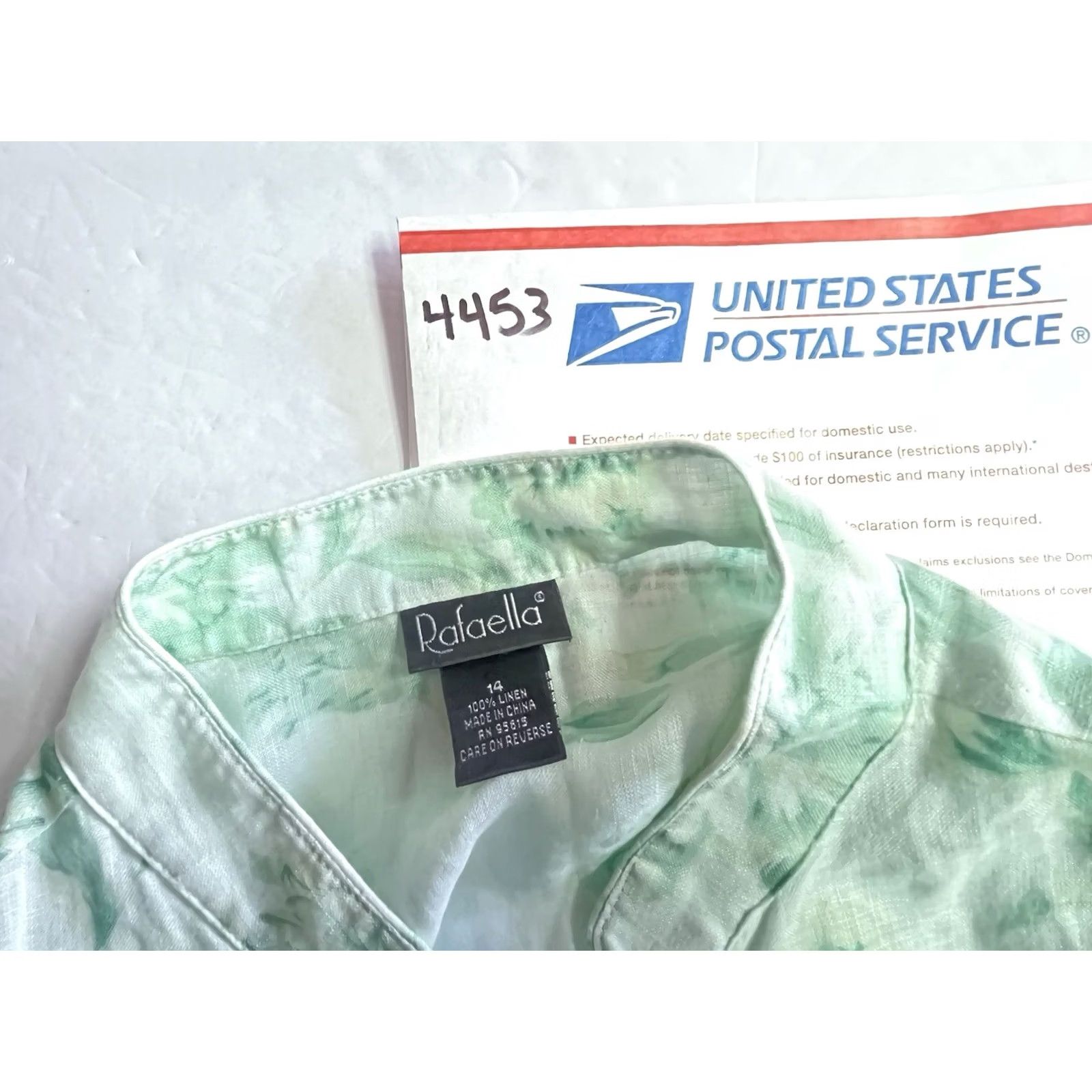 Vintage Rafaella Linen Floral Button Up Tunic Top Shirt Women’s Size 14 Size XL / US 12-14 / IT 48-50 - 7 Thumbnail