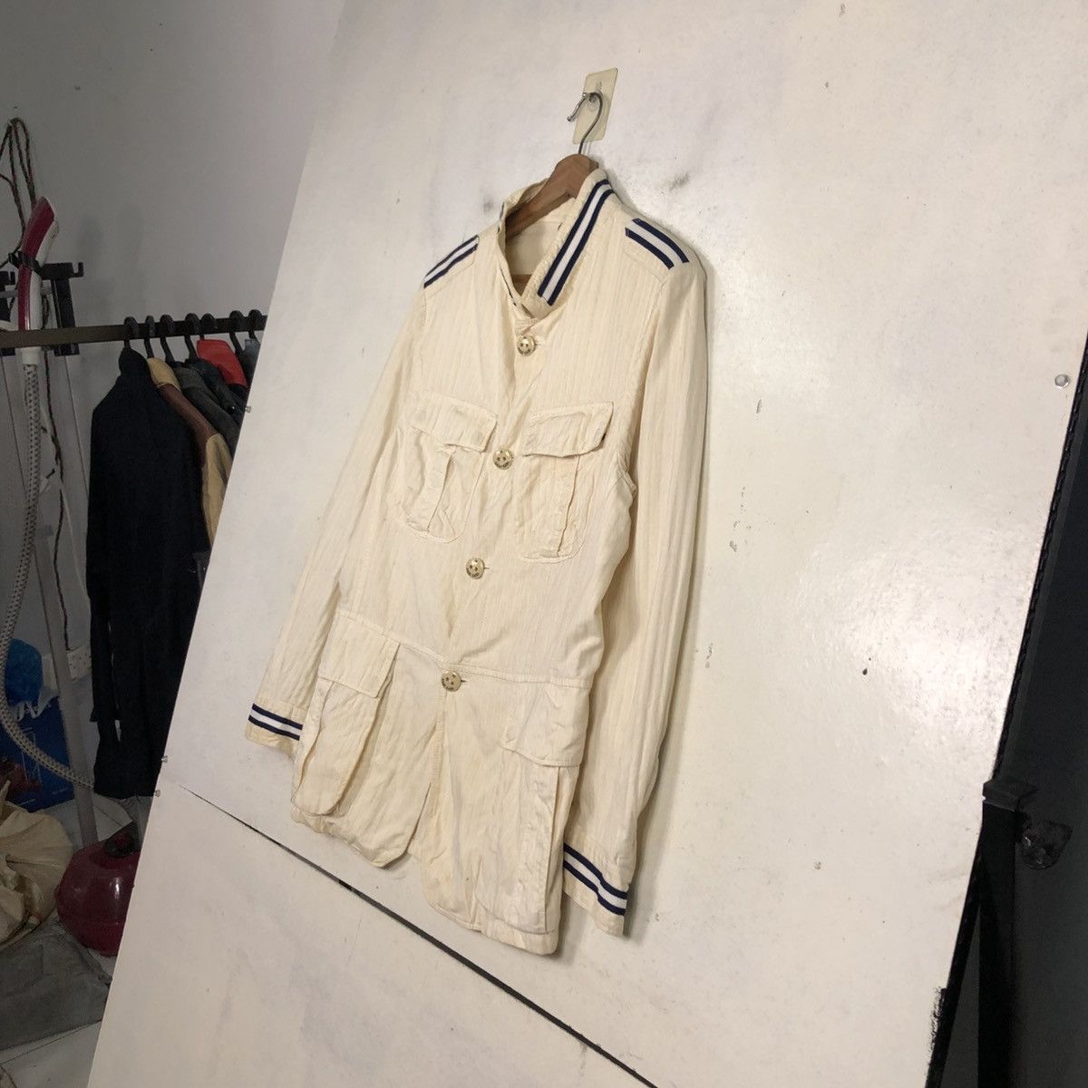 Issey Miyake 💥VINTAGE HICKORY CHORE JACKET STRIPED SABI SABI Size US S / EU 44-46 / 1 - 4 Thumbnail