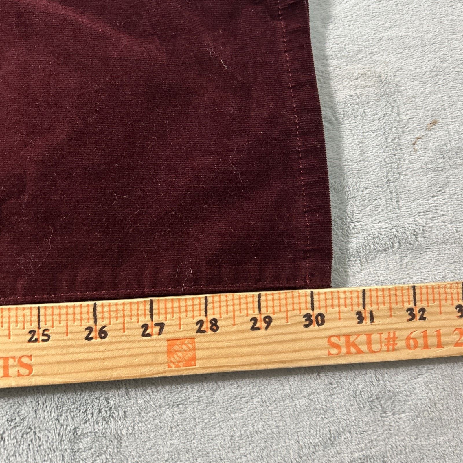 Croft & Barrow Velveteen Corduroy Straight Pants Women 10 32x30 Velour Soft Size 32" / US 10 / IT 46 - 15 Thumbnail