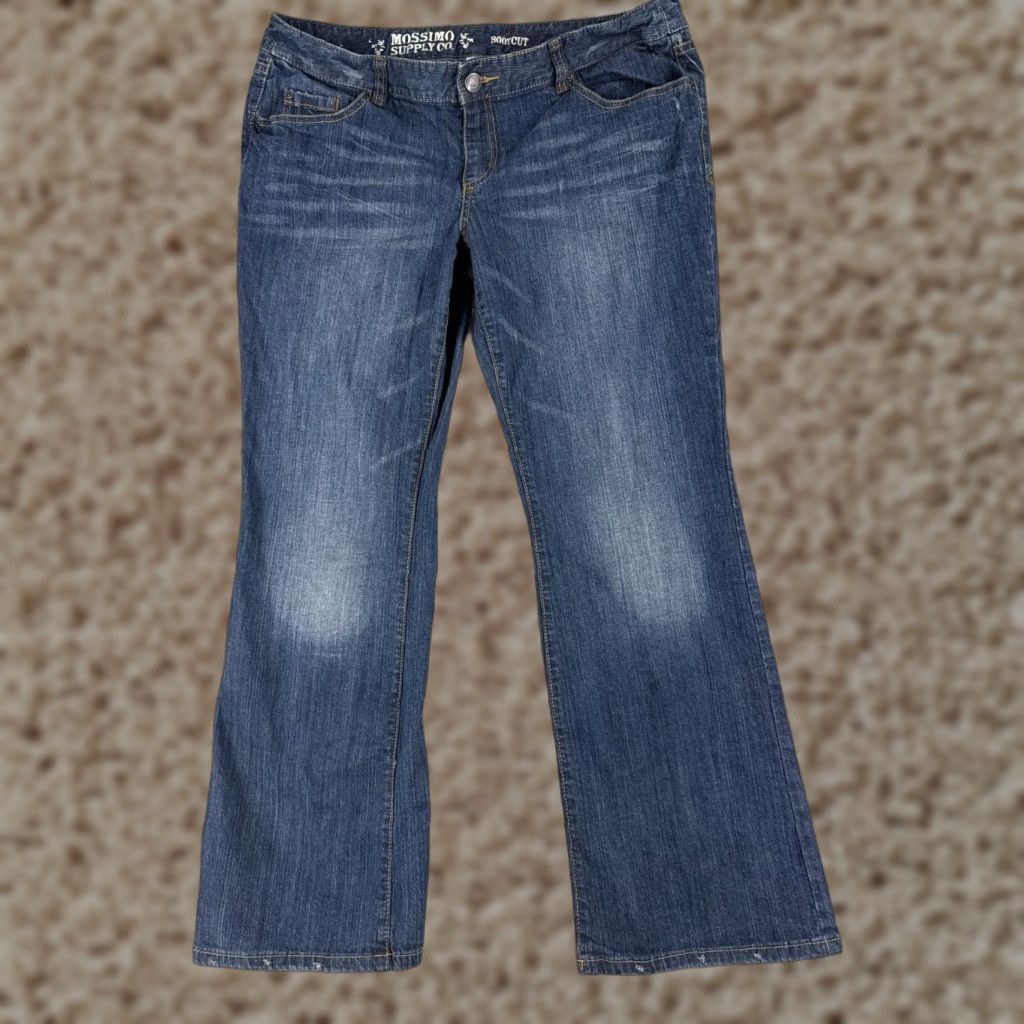 Mossimo Mossimo Bootcut Jeans Women Low Rise Blue Denim Regular Size 34x29 Size 24" / US 00 / IT 34 - 1 Thumbnail