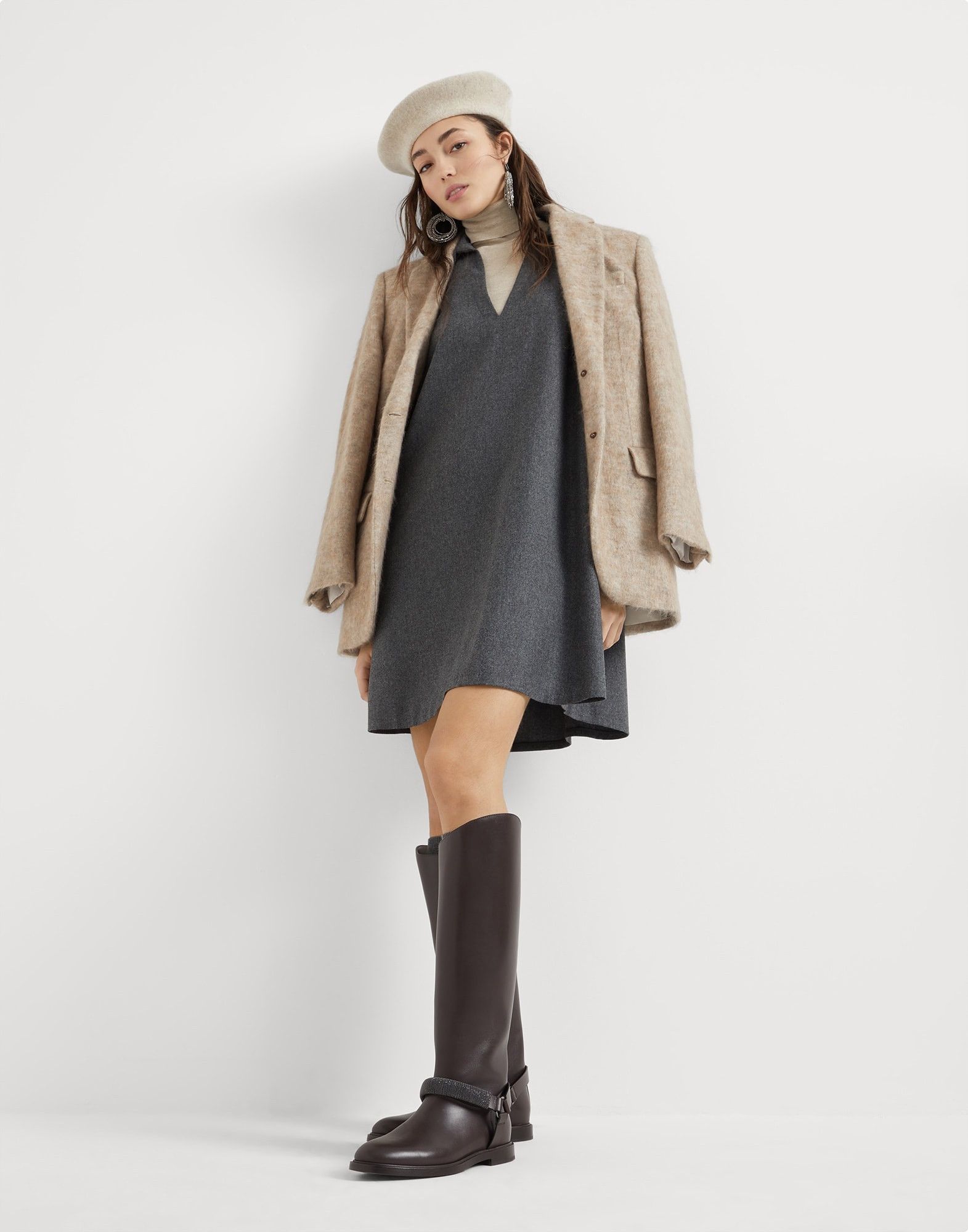 Brunello Cucinelli o1la1rc1a1025 Matte Boots in Brown Size US 11 / IT 41 - 4 Thumbnail