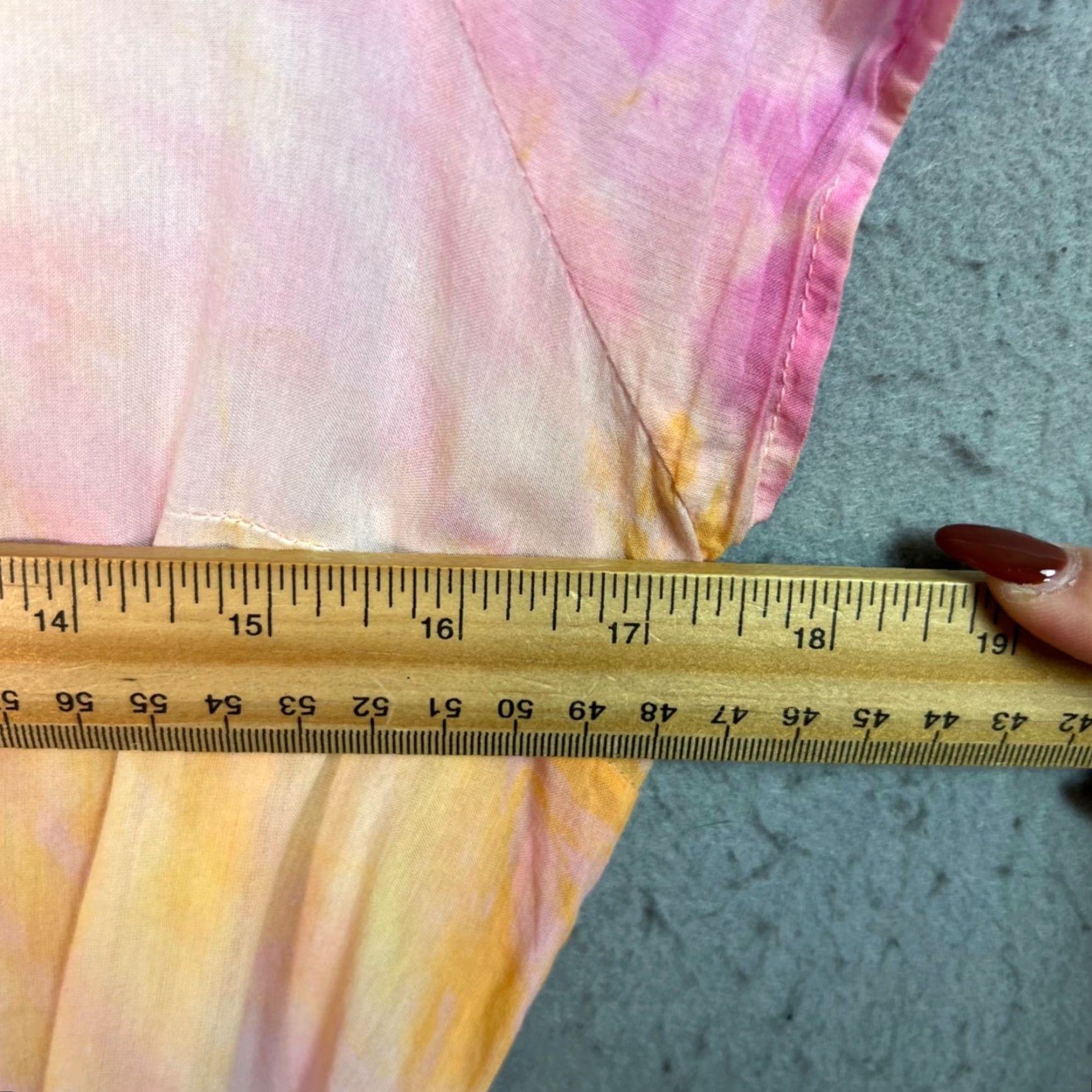 Vintage Calypso St. Barth Womens Small Pink & Yellow Tie-Dye Wrap Dress With Eyelet Hem Shirt Sleeveless V-Neck Casual Summer Spring Short Dress Womens Size S / US 4 / IT 40 - 5 Thumbnail