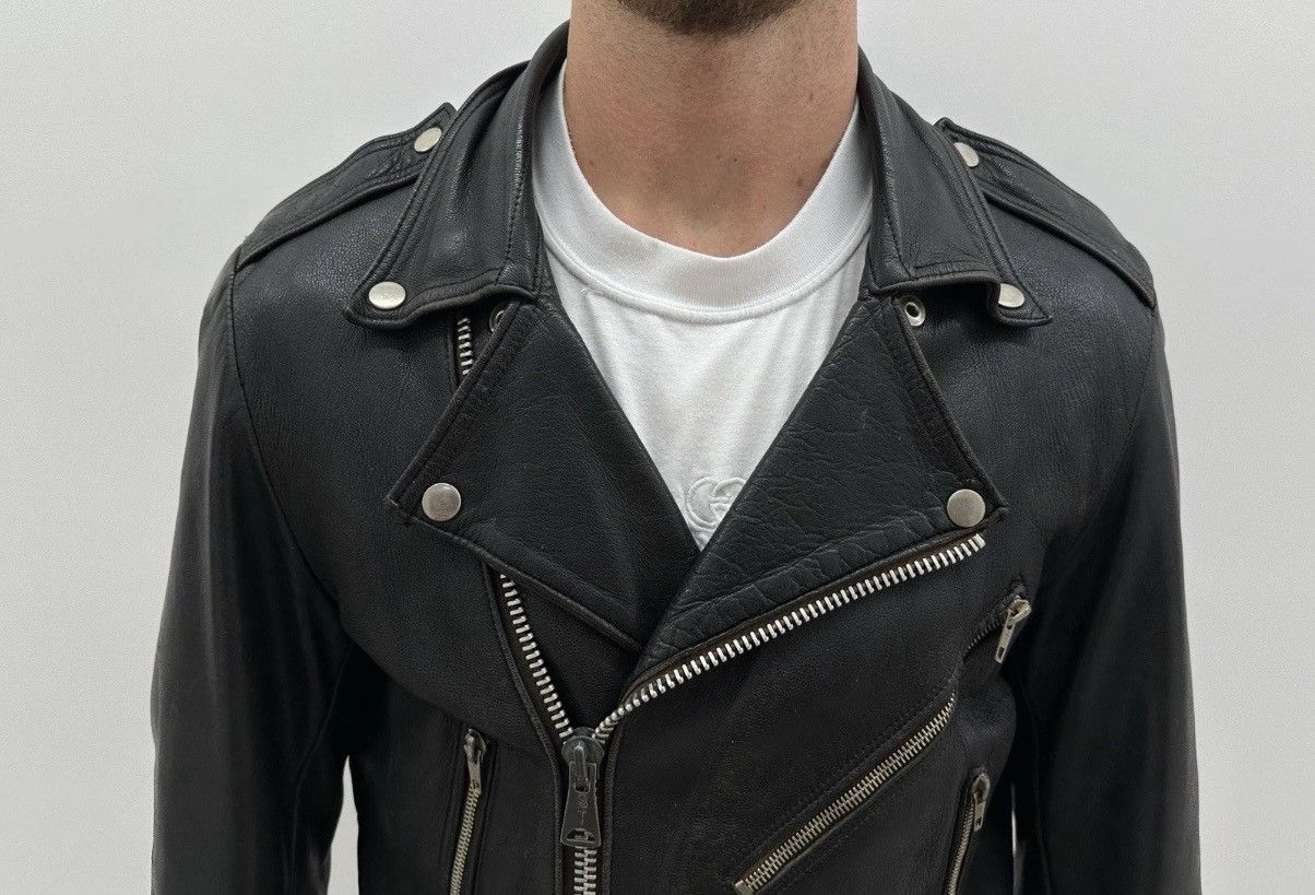 Other Vintage 1980s Mens Leather Biker Moto Jacket Rare Black Size US S / EU 44-46 / 1 - 10 Thumbnail