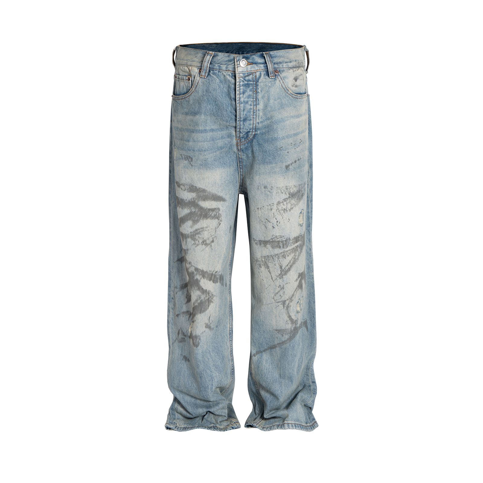Vintage Mud Dyed Dirty Baggy Jeans