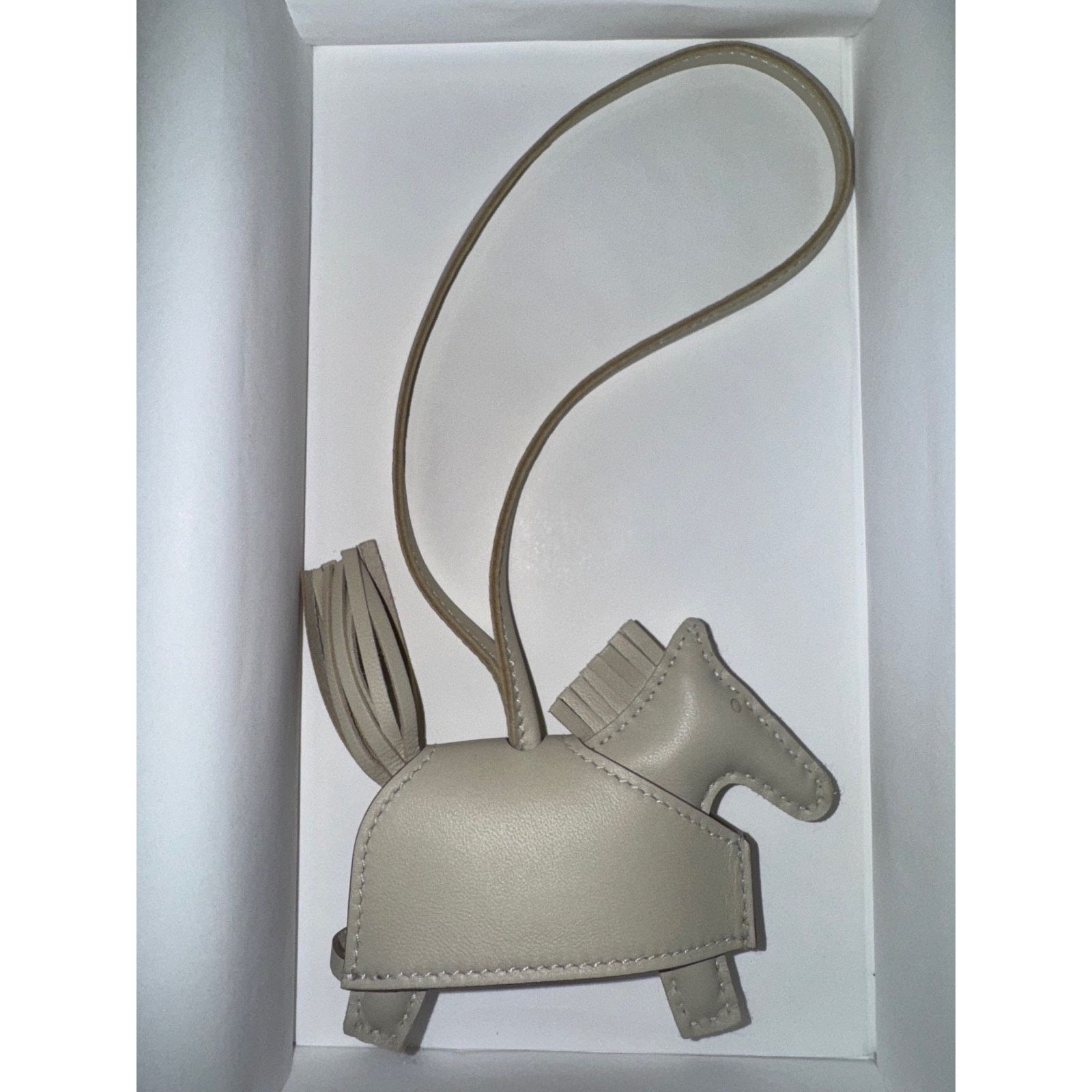 Hermes Hermes Horse Silver Studded Milo Leather Bag Charm Size ONE SIZE - 13 Thumbnail