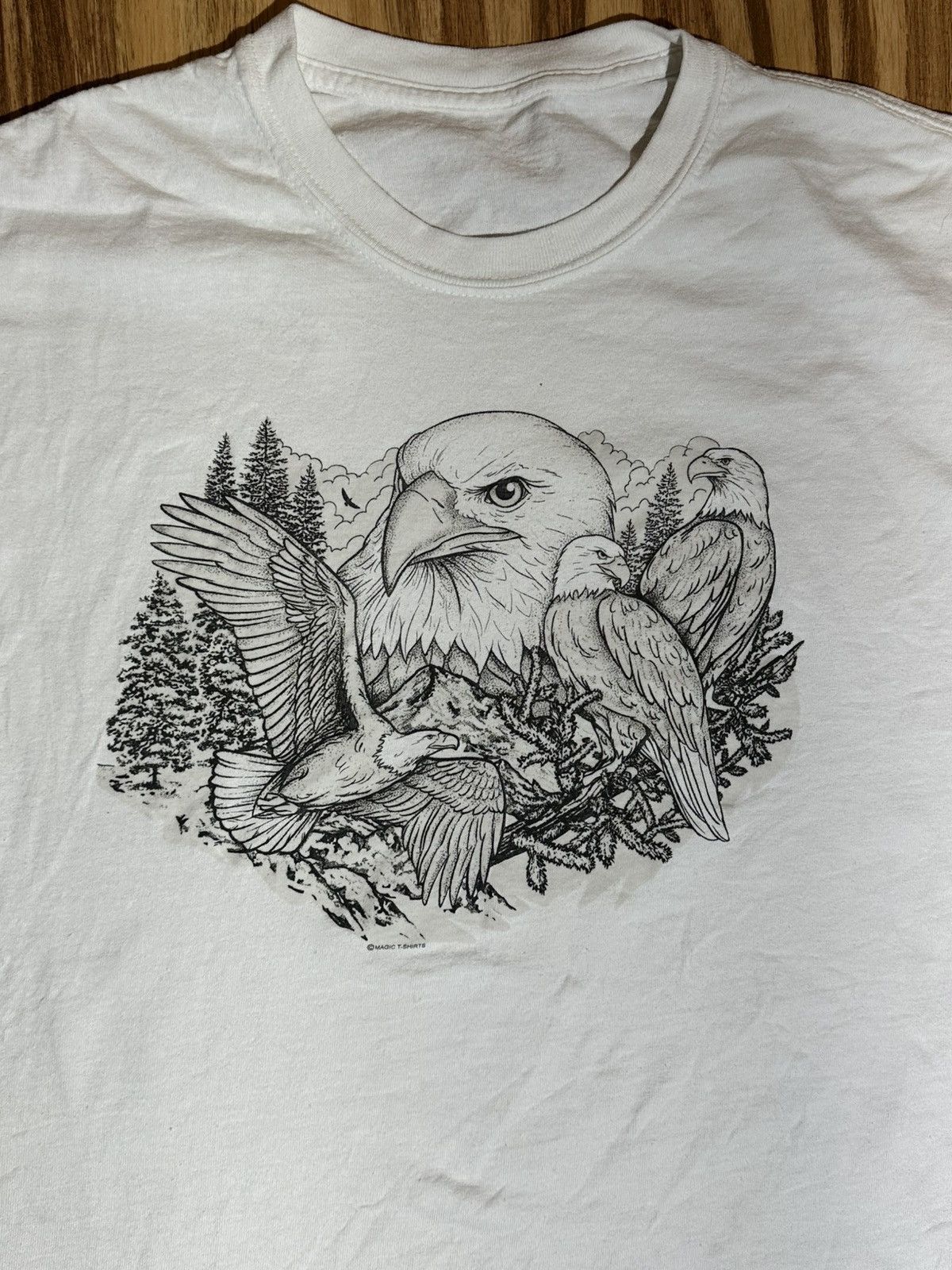Other Bold Headed Eagle White Graphic T-Shirt Size US L / EU 52-54 / 3 - 3 Thumbnail