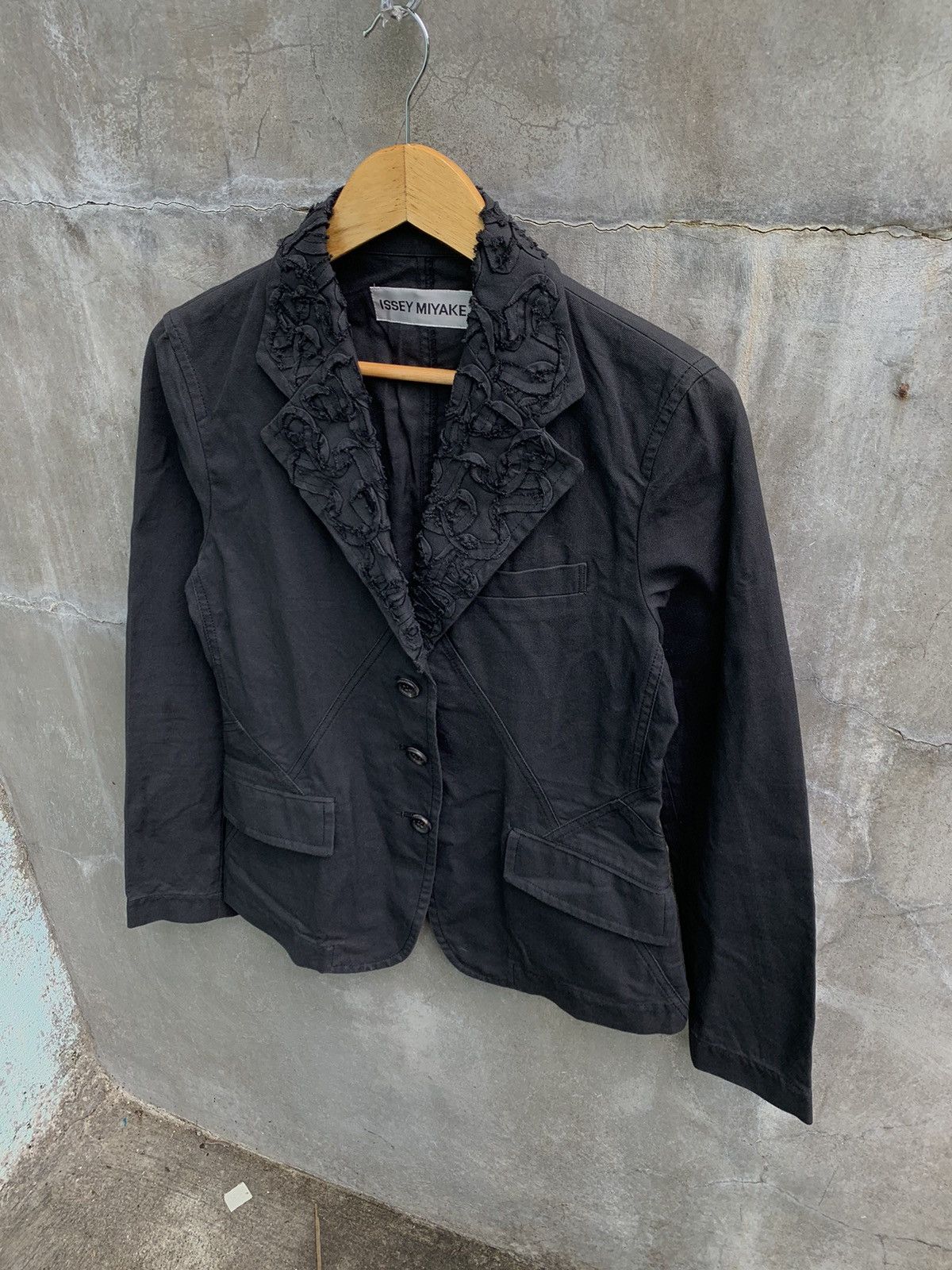 Issey Miyake Ruffled Collar Blazer Size L / US 10 / IT 46 - 5 Thumbnail