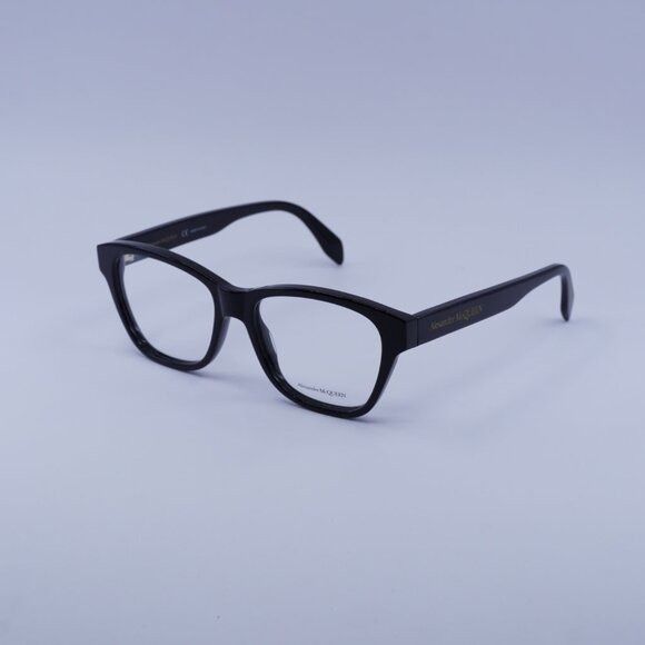 Alexander McQueen Alexander McQueen AM0306O 001 Eyeglasses Black 52mm Square Size ONE SIZE - 1 Thumbnail