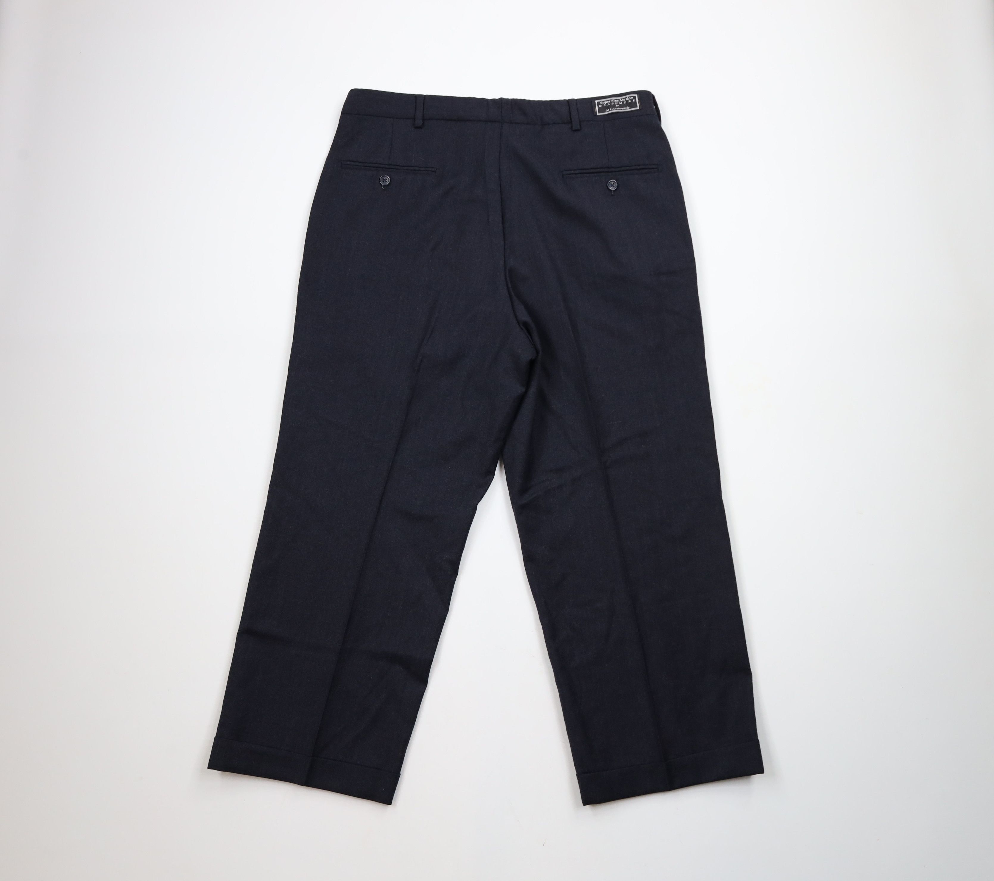 Vintage Vintage 90s Streetwear Wool Blend Wide Leg Chino Pants Size US 34 / EU 50 - 7 Thumbnail
