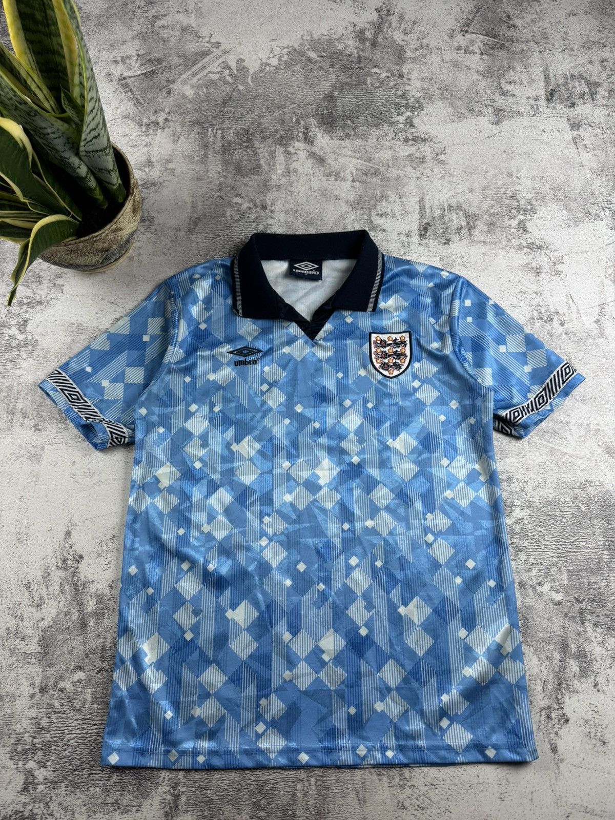 Umbro England 1990 National Vintage Umbro Football Jersey Men’s Small Kit Soccer Shirt Size US S / EU 44-46 / 1 - 4 Thumbnail