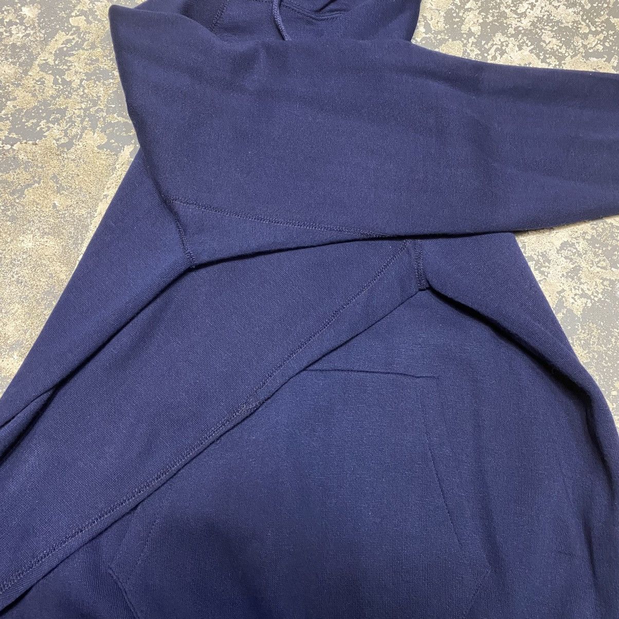 Japanese Brand × Original Montgomery × Vintage Vintage Montgomery Ward Blank Navy Gusset Hoodie Sweat 70s Size US L / EU 52-54 / 3 - 6 Thumbnail