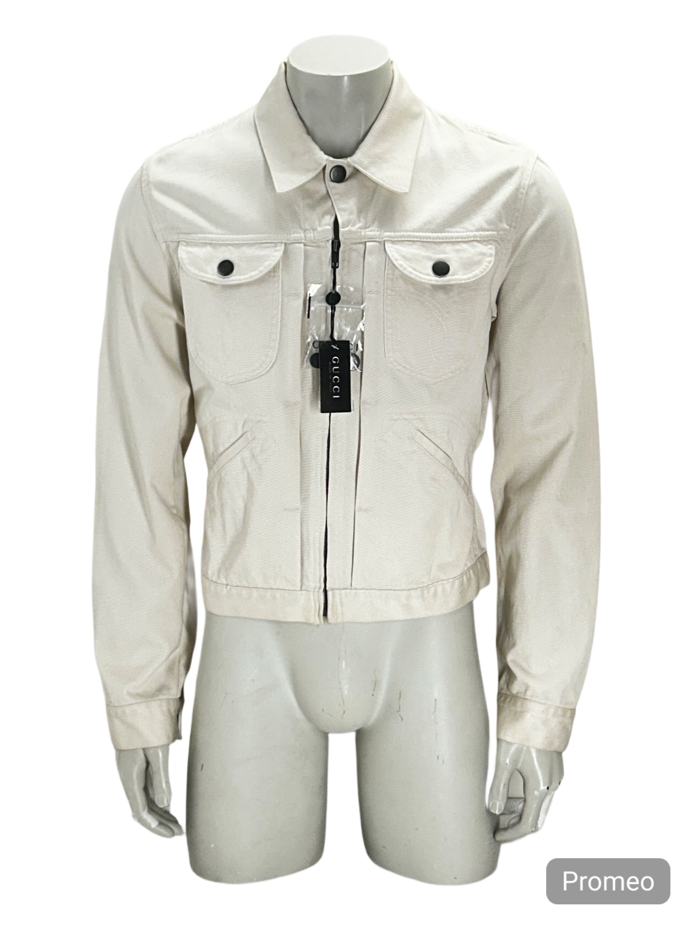 Gucci Gucci Zip Through Denim Jacket With Elastic Darts At Waist Size US L / EU 52-54 / 3 - 1 Thumbnail