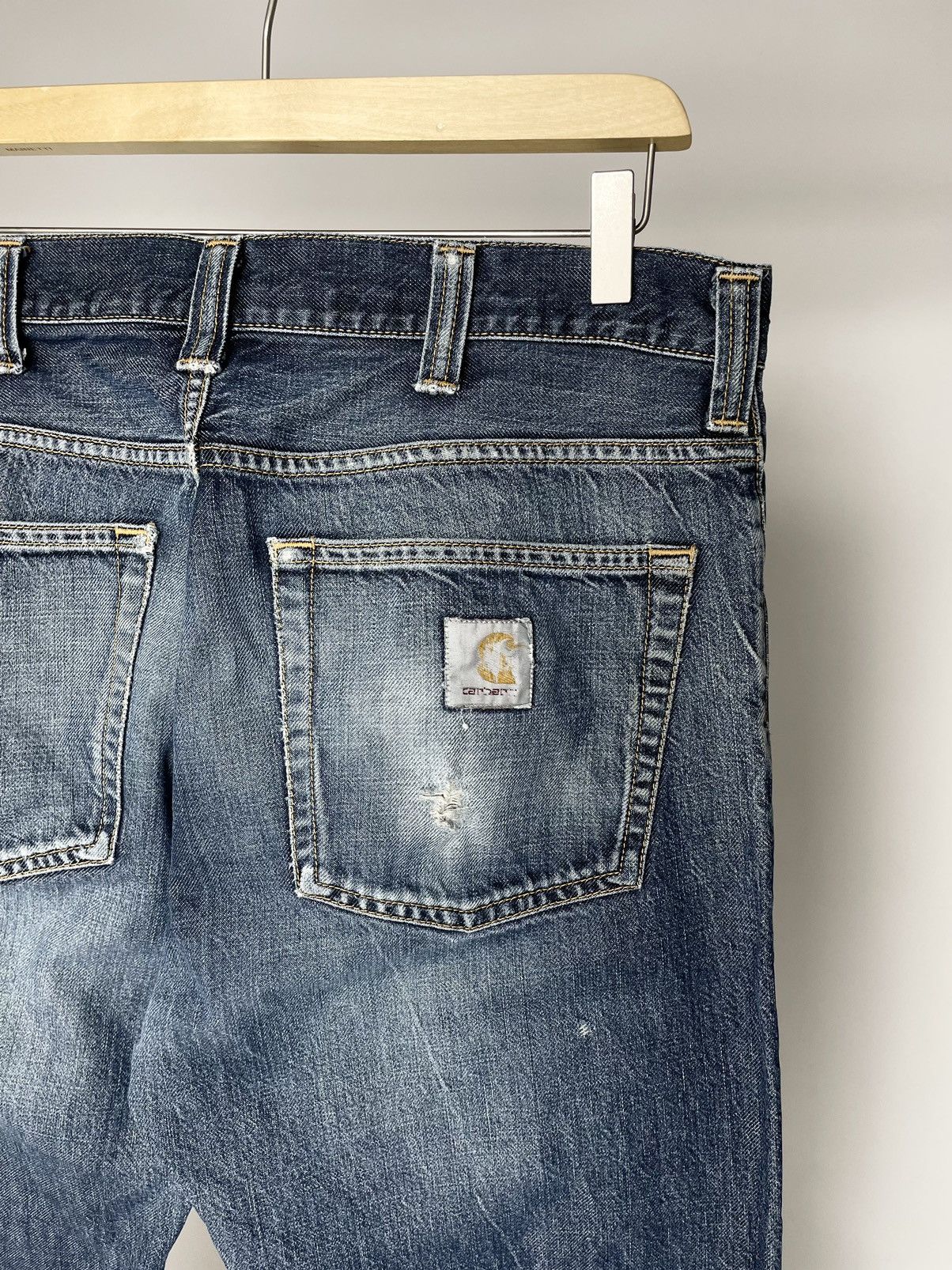 Carhartt Vintage Carhartt Distressed Ripped Denim Jeans Rockin Pants Size US 36 / EU 52 - 5 Thumbnail