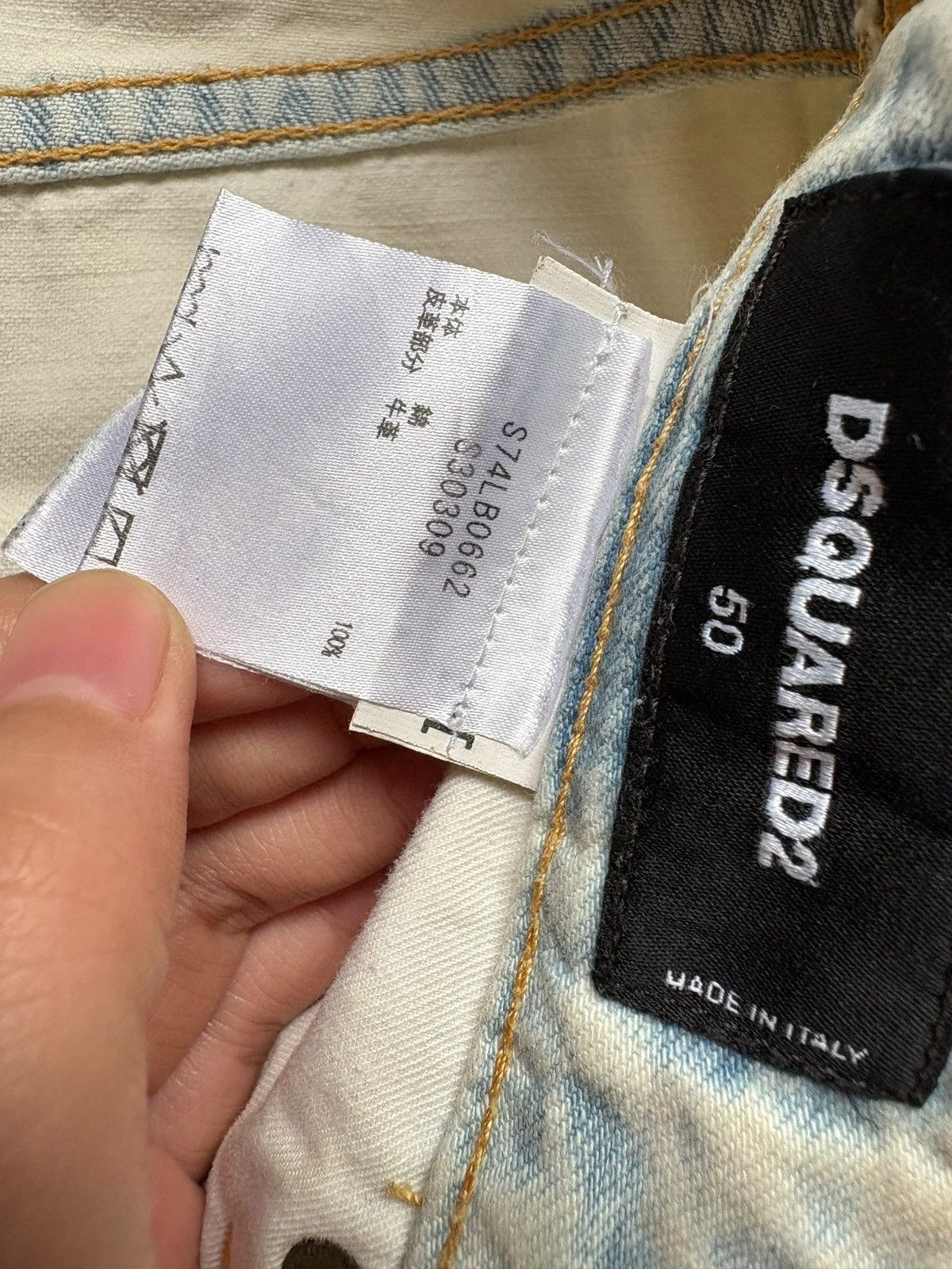Dsquared2 Vintage Italy Dsquared2 Bleach Acid Wash Distress Rip Jeans Size US 35 - 10 Thumbnail