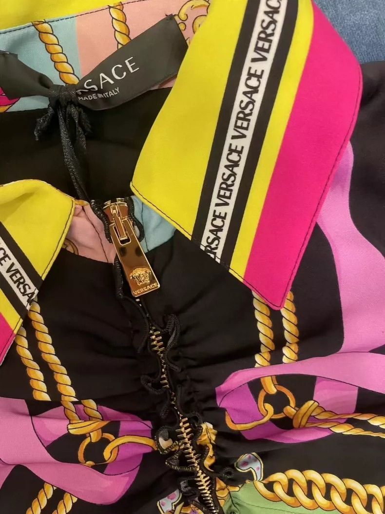 Versace Versace Mulberry silk dress Size S / US 4 / IT 40 - 3 Thumbnail