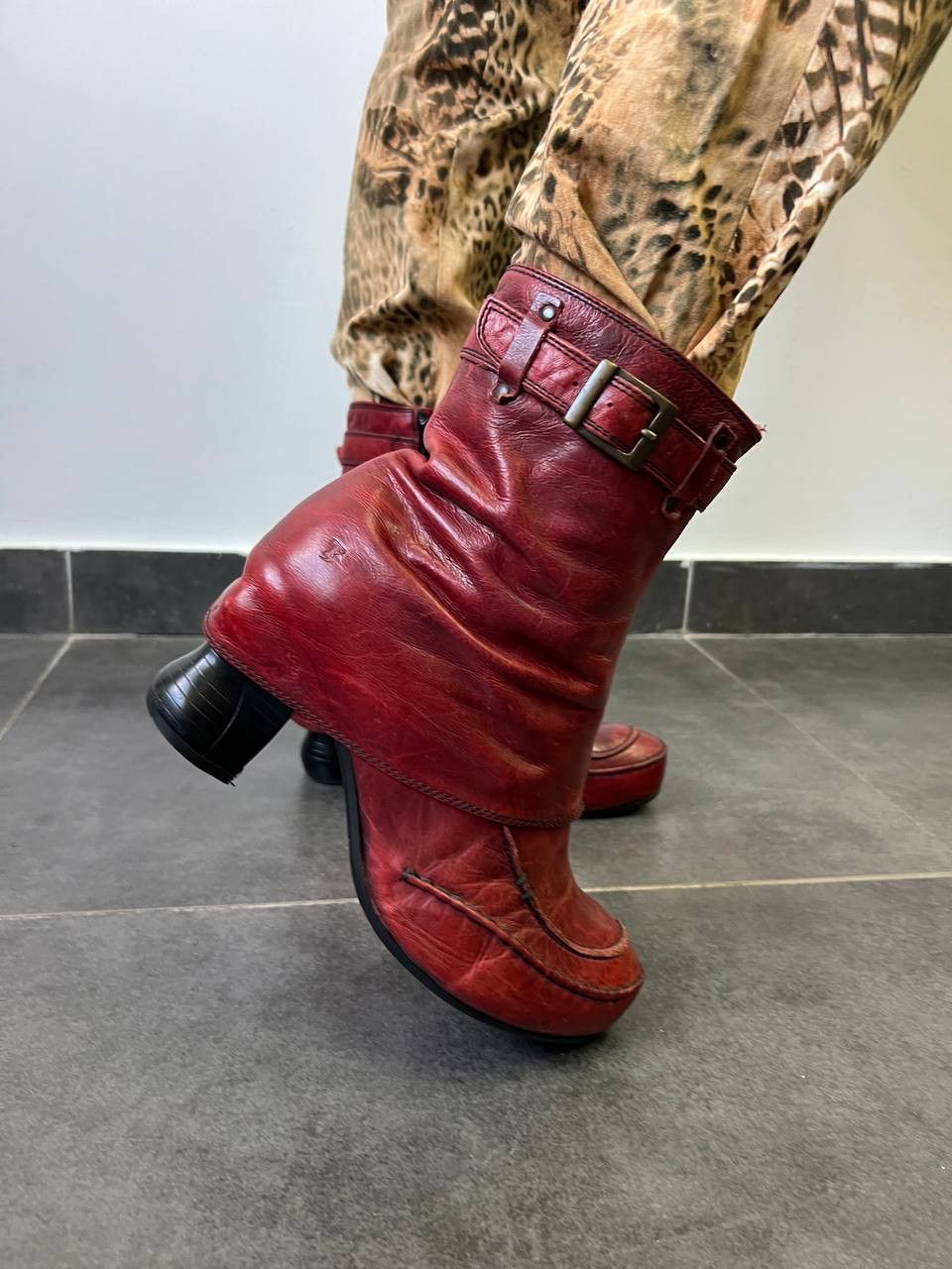 Japanese Brand A.S.98 Rick Owens style avant Garde ankle boots Size US 10 / IT 40 - 2 Thumbnail