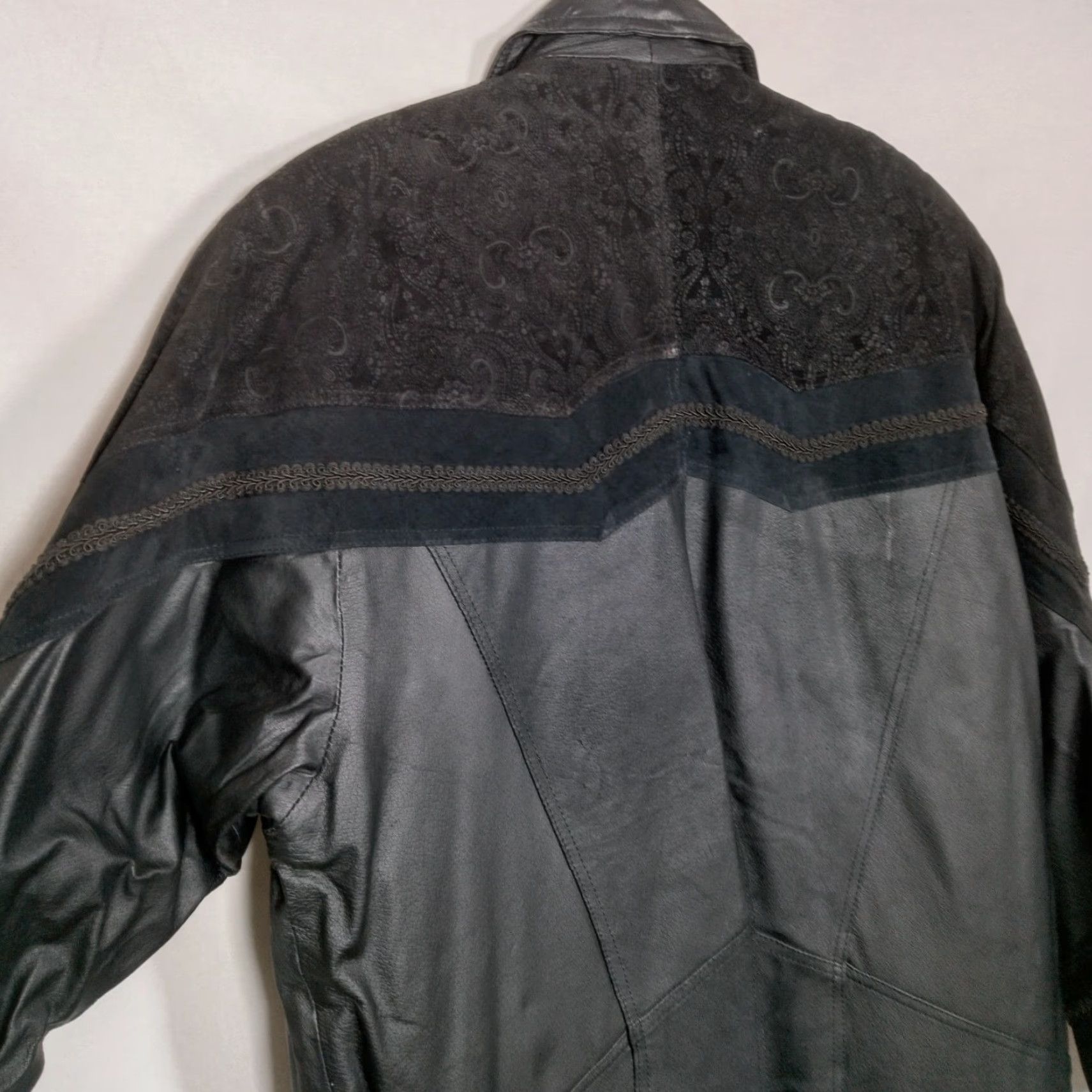 Bell VINTAGE Greg Bell Leather Trench Coat Women L Matrix Button NEW READ Coat Size L / US 10 / IT 46 - 7 Thumbnail