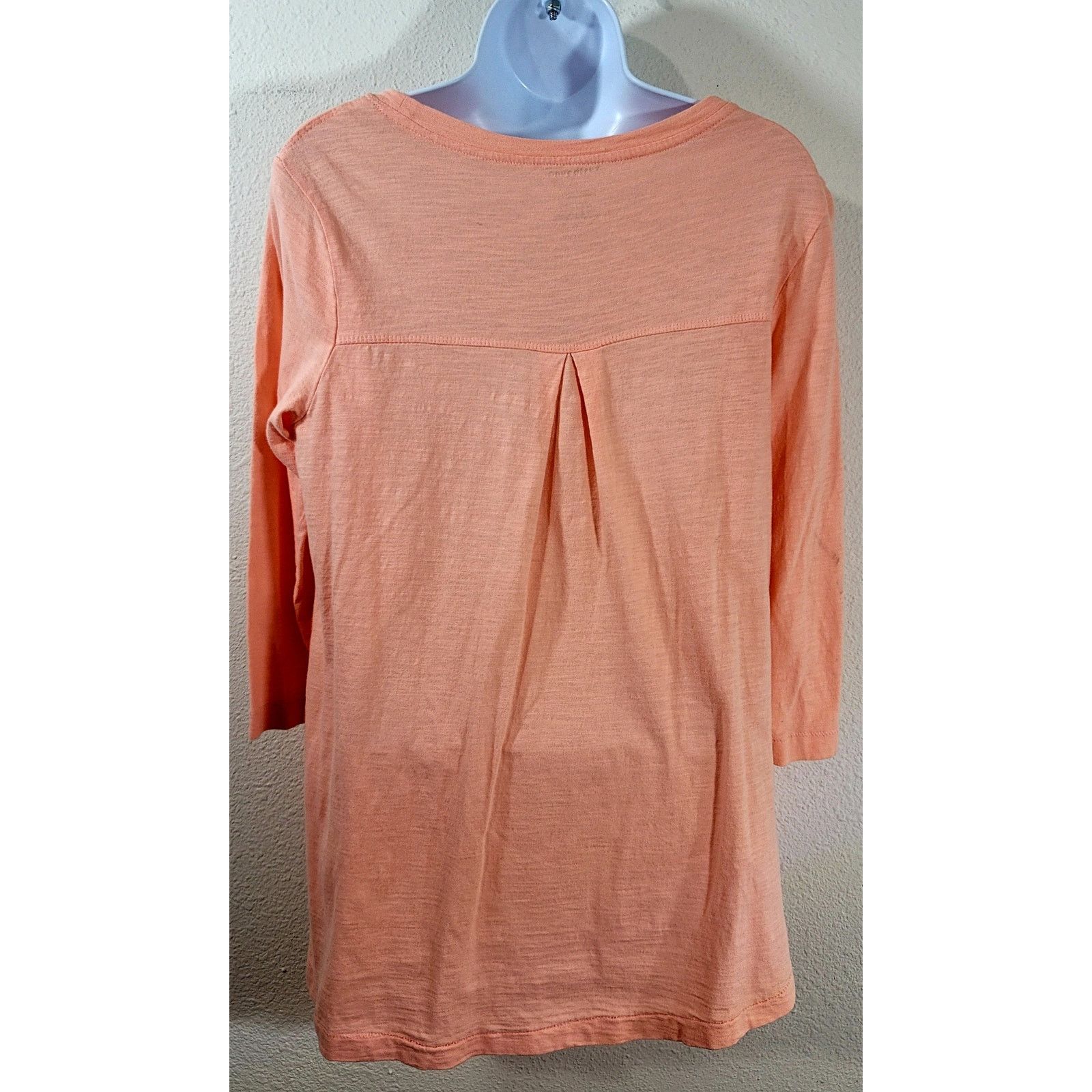 Other Westbound Light Orange Slub Knit 3/4 Sleeve Top Medium Size M / US 6-8 / IT 42-44 - 3 Thumbnail
