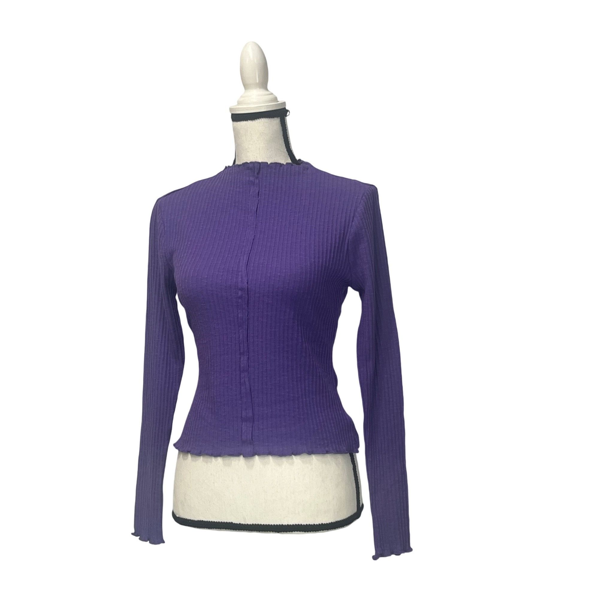 Other Circus NY by Sam Edelman Narisa Exposed Seam Long Sleeve Top Size S / US 4 / IT 40 - 10 Thumbnail